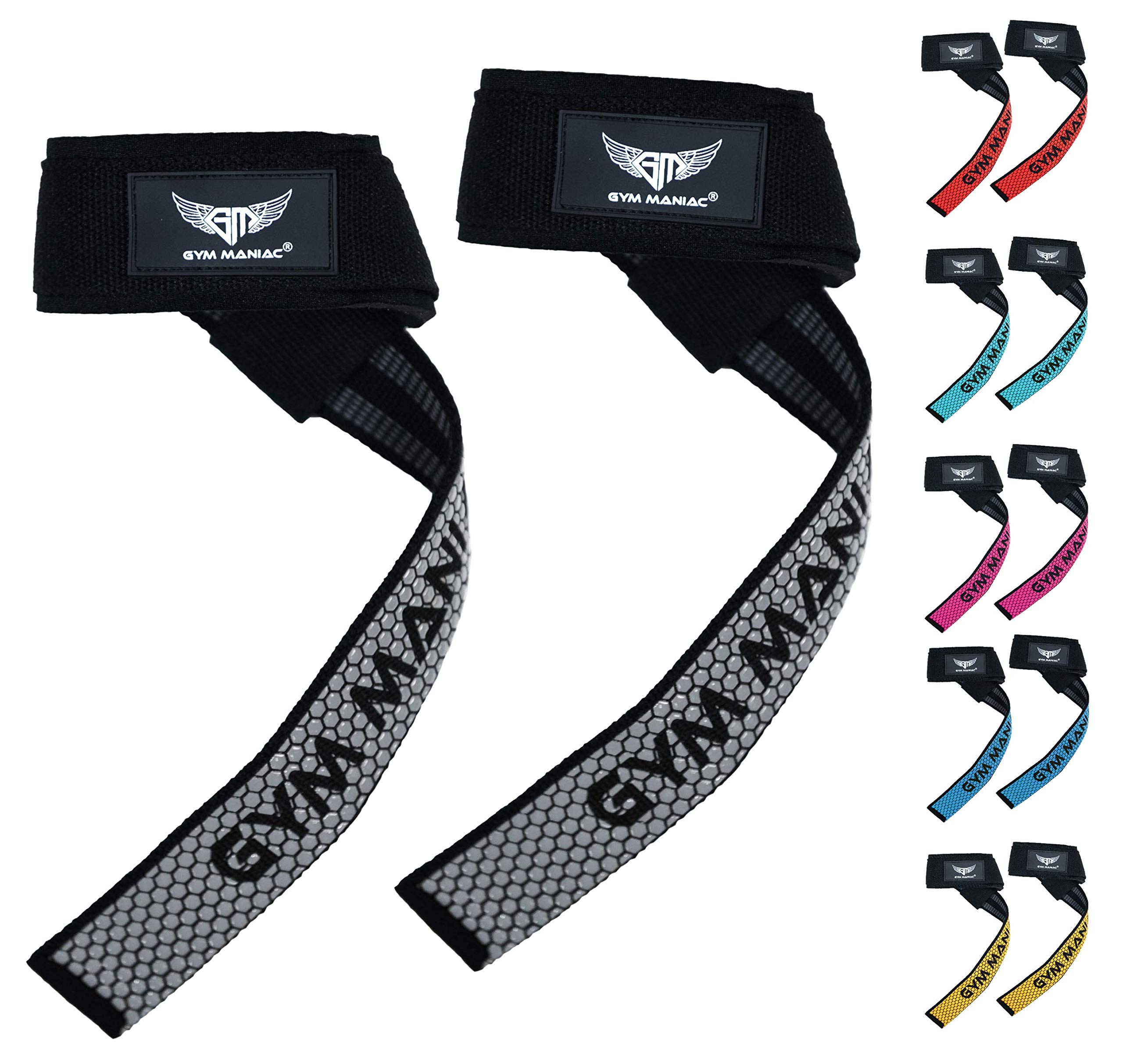 Buy Gym Maniac Padded Wrist Straps for Weightlifting High Grip