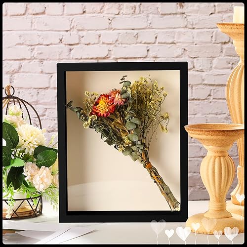 Miniatura 5 de Tuanse 12 piezas Caja de exhibición masiva tipo shadow box Caja de exhibición de plástico tipo shadow box para fotos, ramos de flores, memoriales de