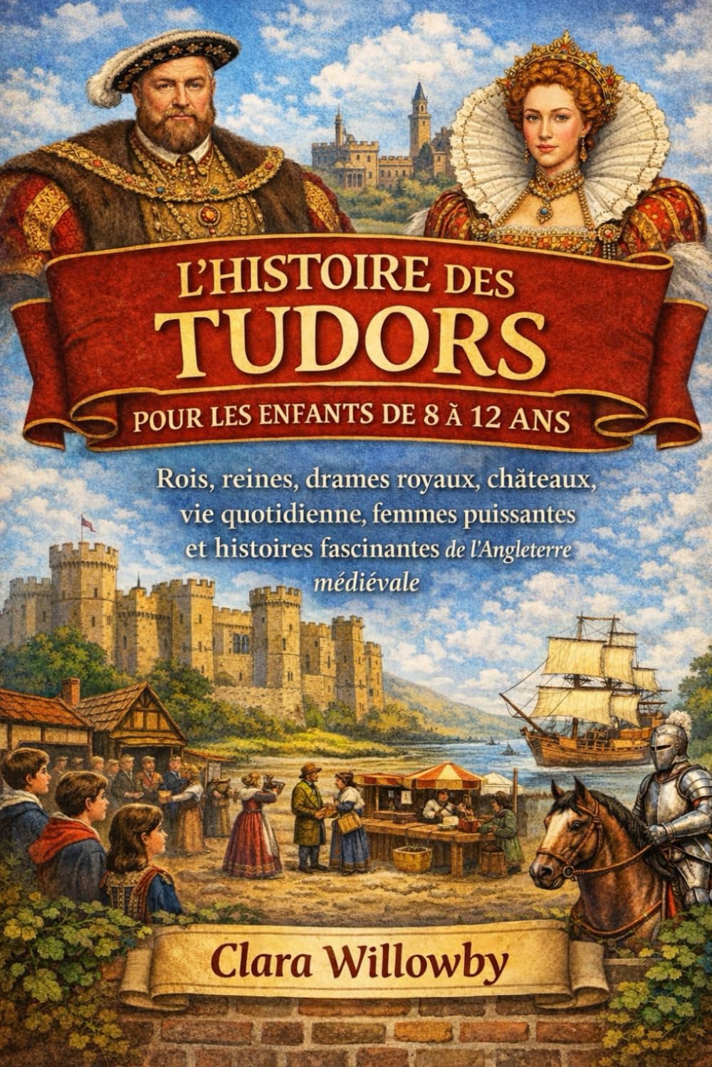 L'HISTOIRE DES TUDORS POUR LES ENFANTS DE 8 À 12 ANS: RoisReines, drames royaux, châteaux, vie quotidienne, femmes puissantes et histoires fascinantes de l'Angleterre médiévale