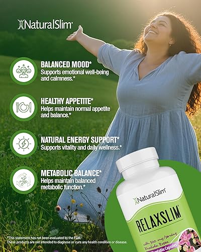 Miniatura 6 de Naturalslim Relaxslim - Potenciador del metabolismo, ayuda a quemar grasa, supresor del apetito y alivio del estrés, fuente de energía natural,