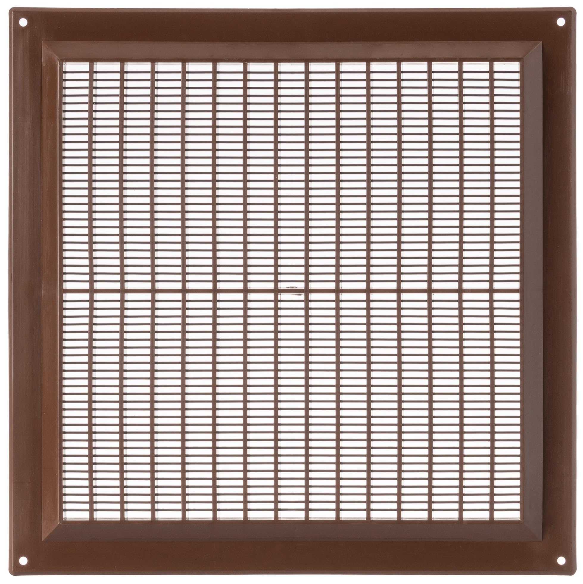 Turvent Brown 250X250mm Air Vent Cover - 10X10 Inch Ventilation Grille For Wall And Ceiling - Rectangular Plastic Louver For Exhaust And Supply Hvac Systems - Flat Ducting Opening Covers