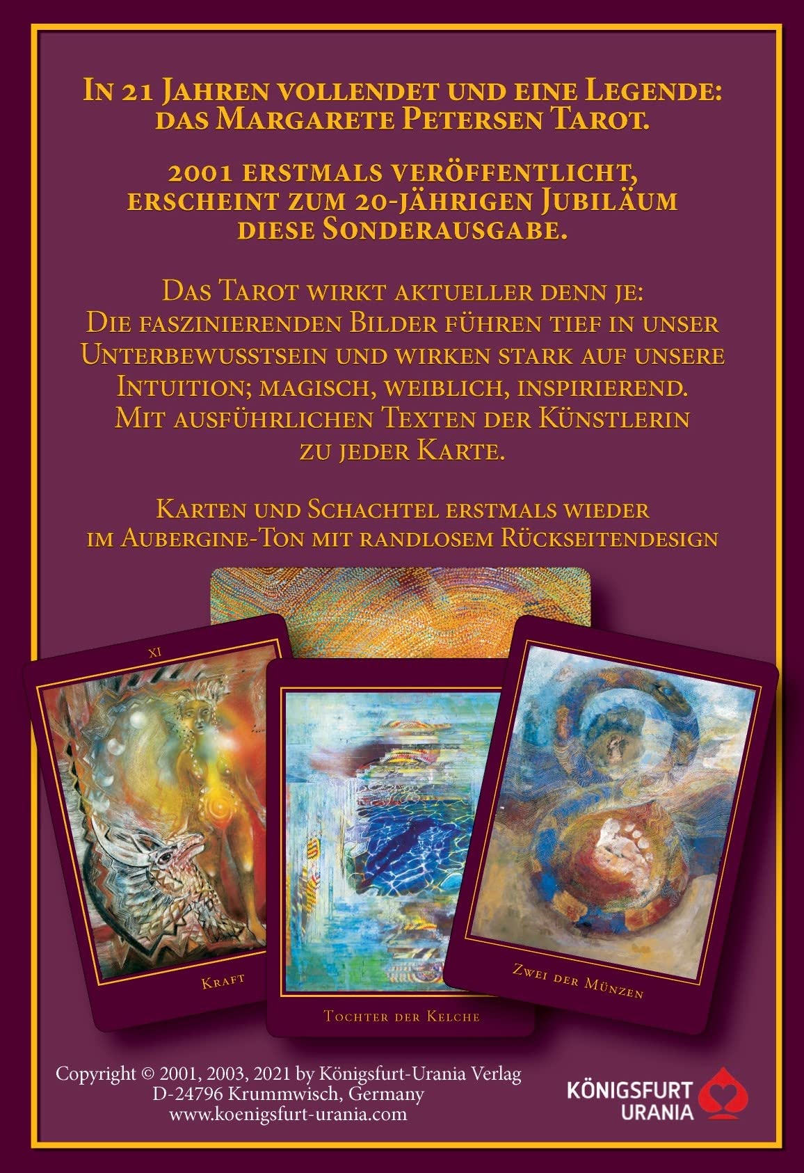 Margarete Petersen Tarot: 78 Tarotkarten mit ausführlicher Anleitung (Jubiläumsausgabe)