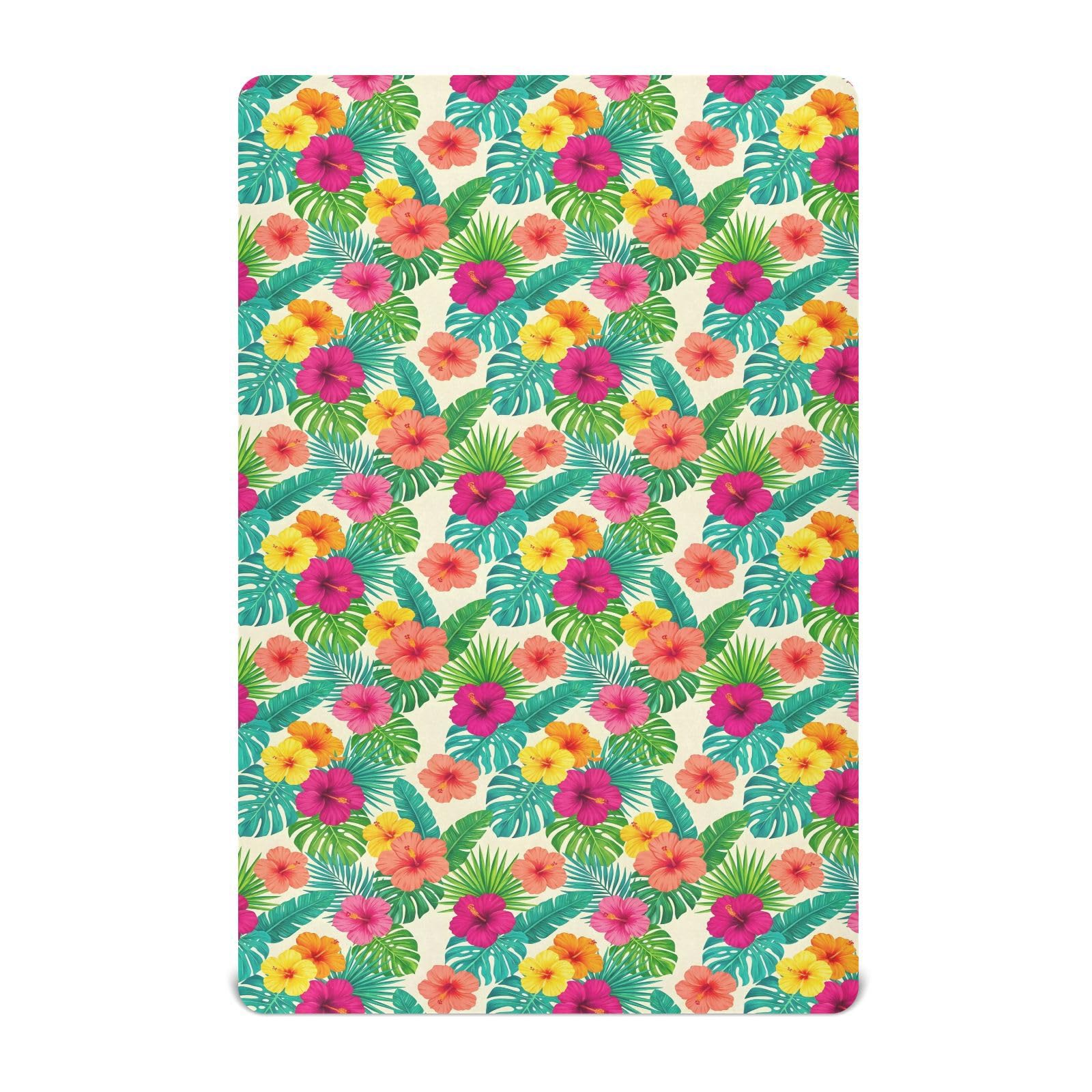Drap de berceau hibiscus doux comme une caresse pour votre bébé