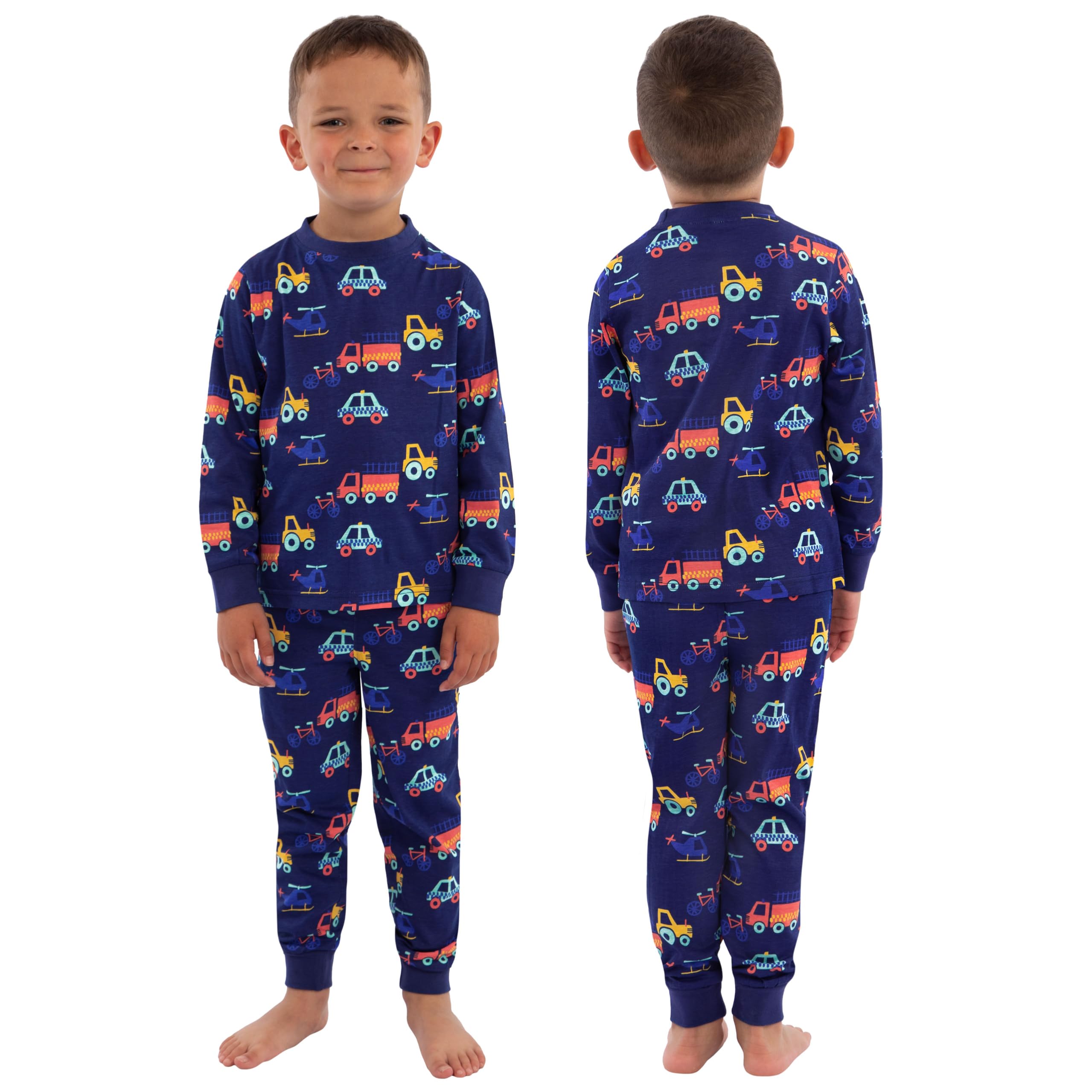 Harry Bear Pigiama Bambino, Pigiama Ragazzo Pacco da 2, Set Pigiami Ragazzo Macchine