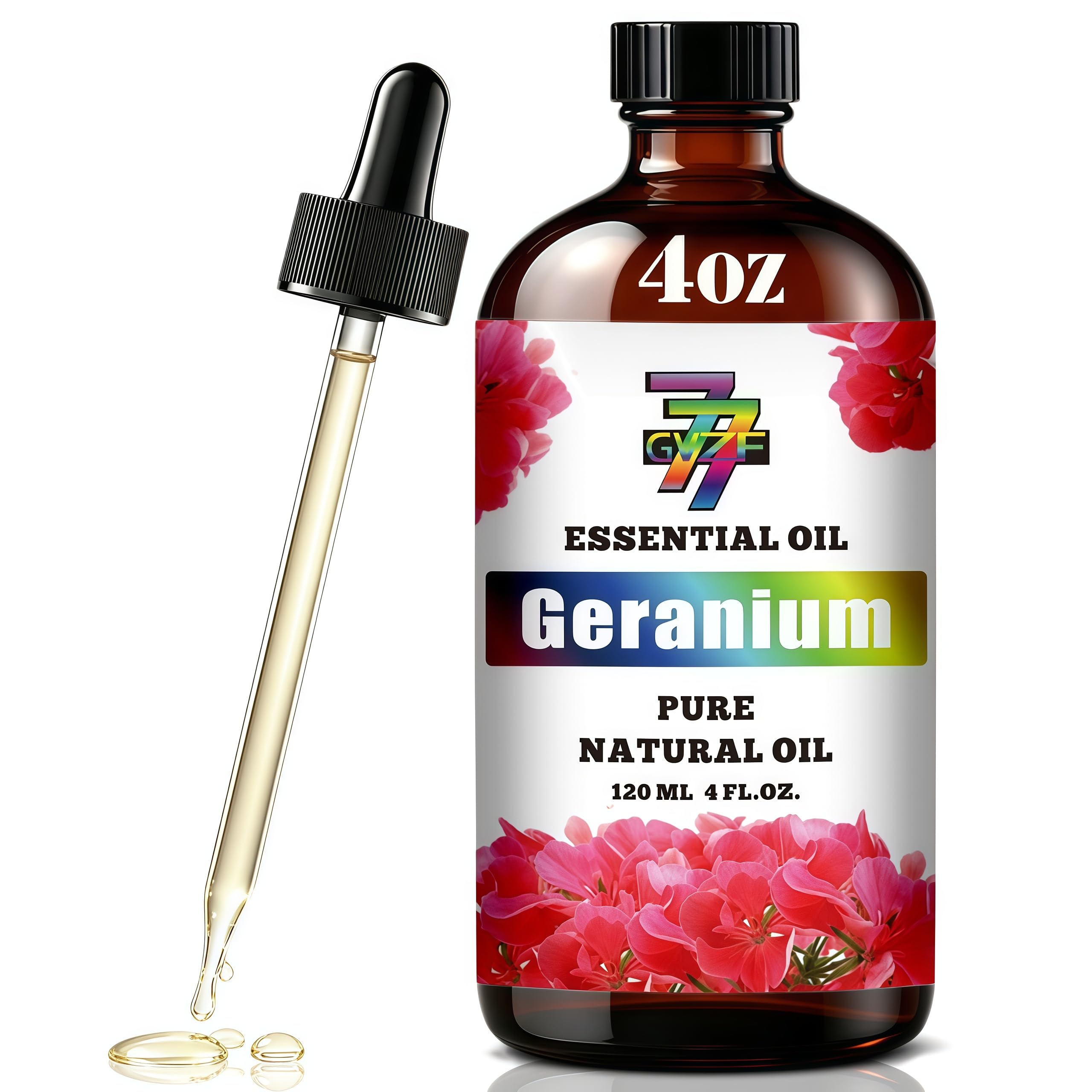 Geranium Essential Oil for Diffusers Massages Geranium Oil 4 oz
