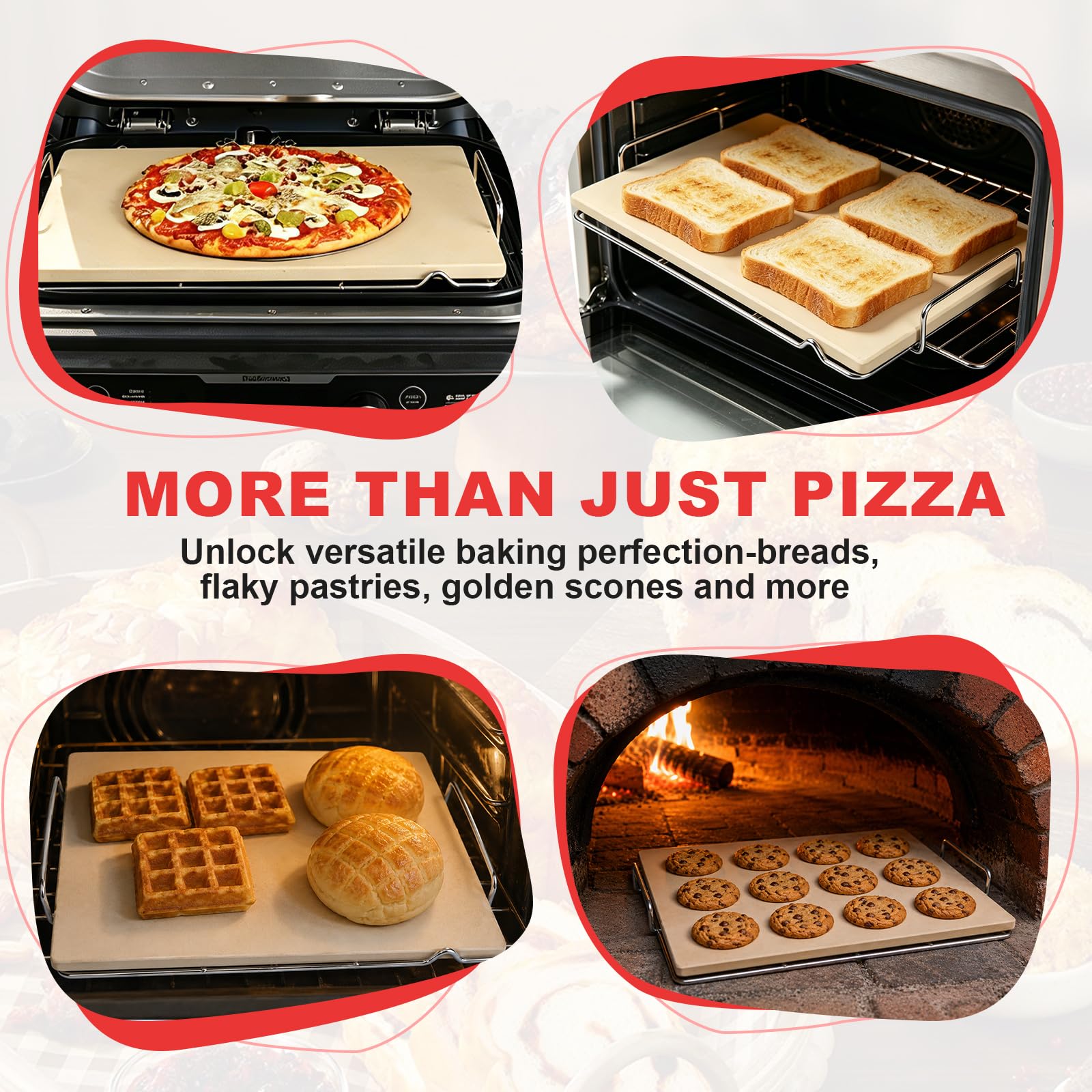 Amazon.com: OG900 Pizza Stone with Rack for Ninja Woodfire OG800
