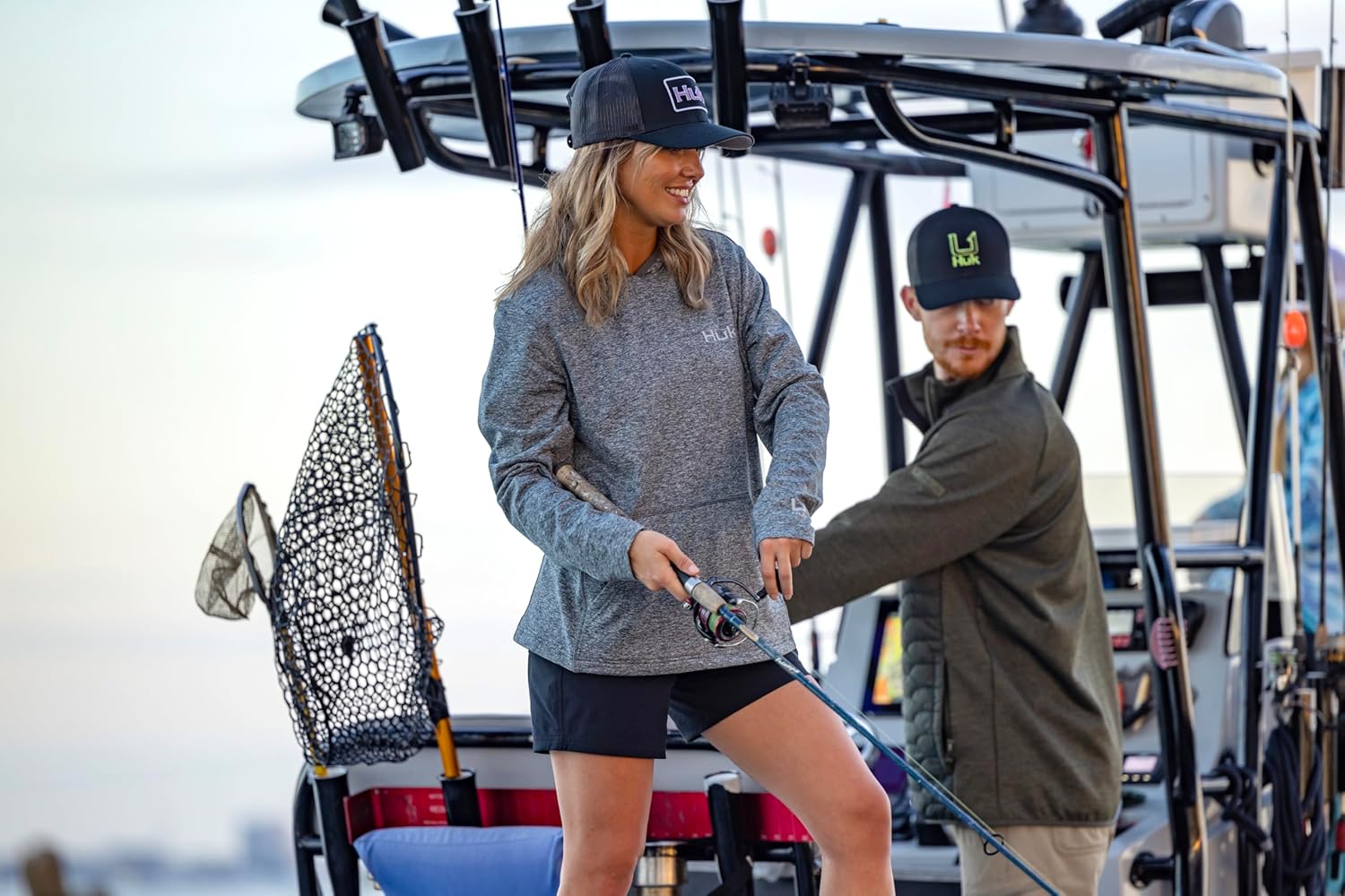 HUK womens Coldfront+ Pullover Hoodie, Performance Fishing Hoodie - Image 6