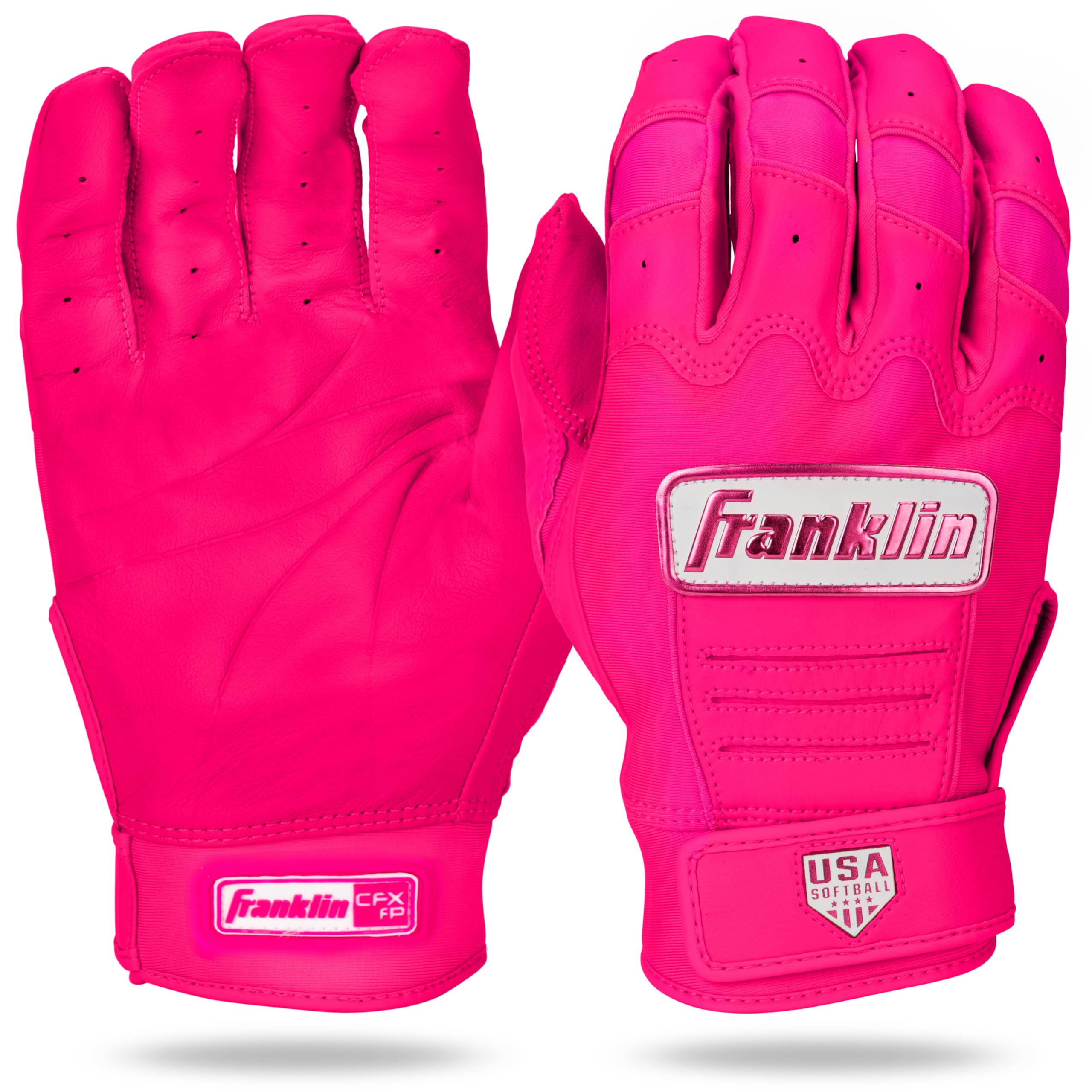 Franklin Sports USA Softball Women's Batting Gloves -Fastpitch + Slowpitch Girl's Gloves - Adult + Youth Pairs