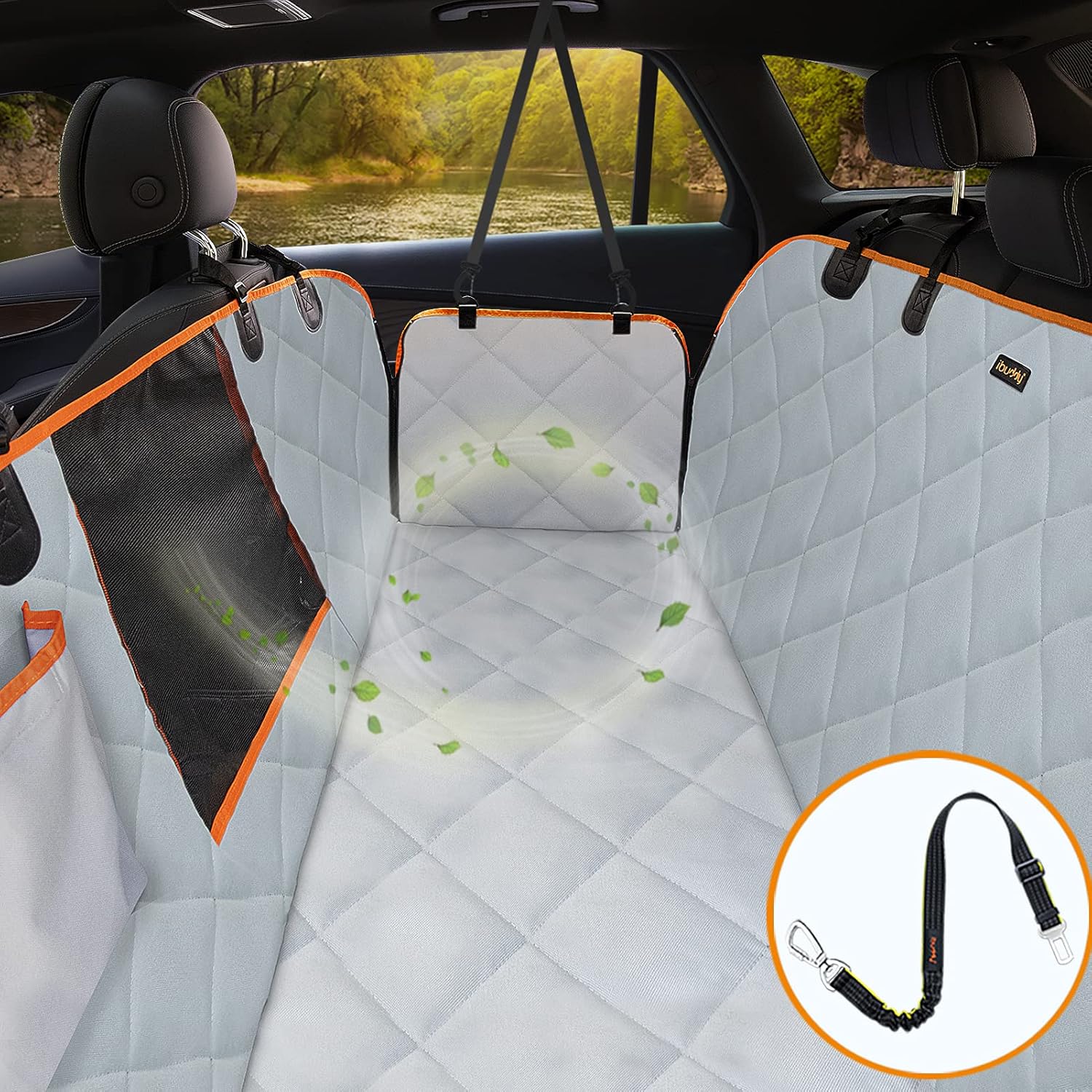 iBuddy Dog Car Seat Covers 100 Waterproof Dog Seat Cover