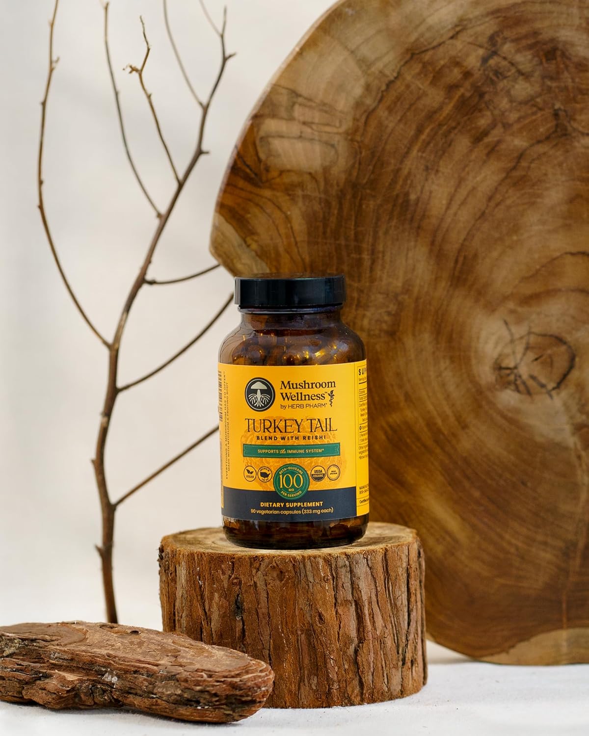 Mushroom Wellness Turkey Tail Blend with Reishi: Organic Turkey Tail & Reishi Mushroom Capsules, Mushroom Powder Supplement, Traditional Immune, Energy & Vitality Support, 90 Vegan Capsules - Image 13