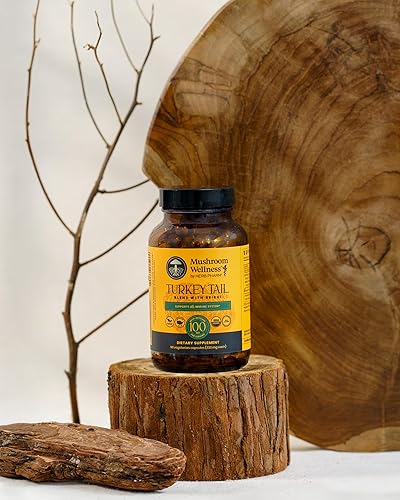 Miniatura 13 de Herb Pharm Mezcla de cola de pavo de bienestar de hongos con REISHI