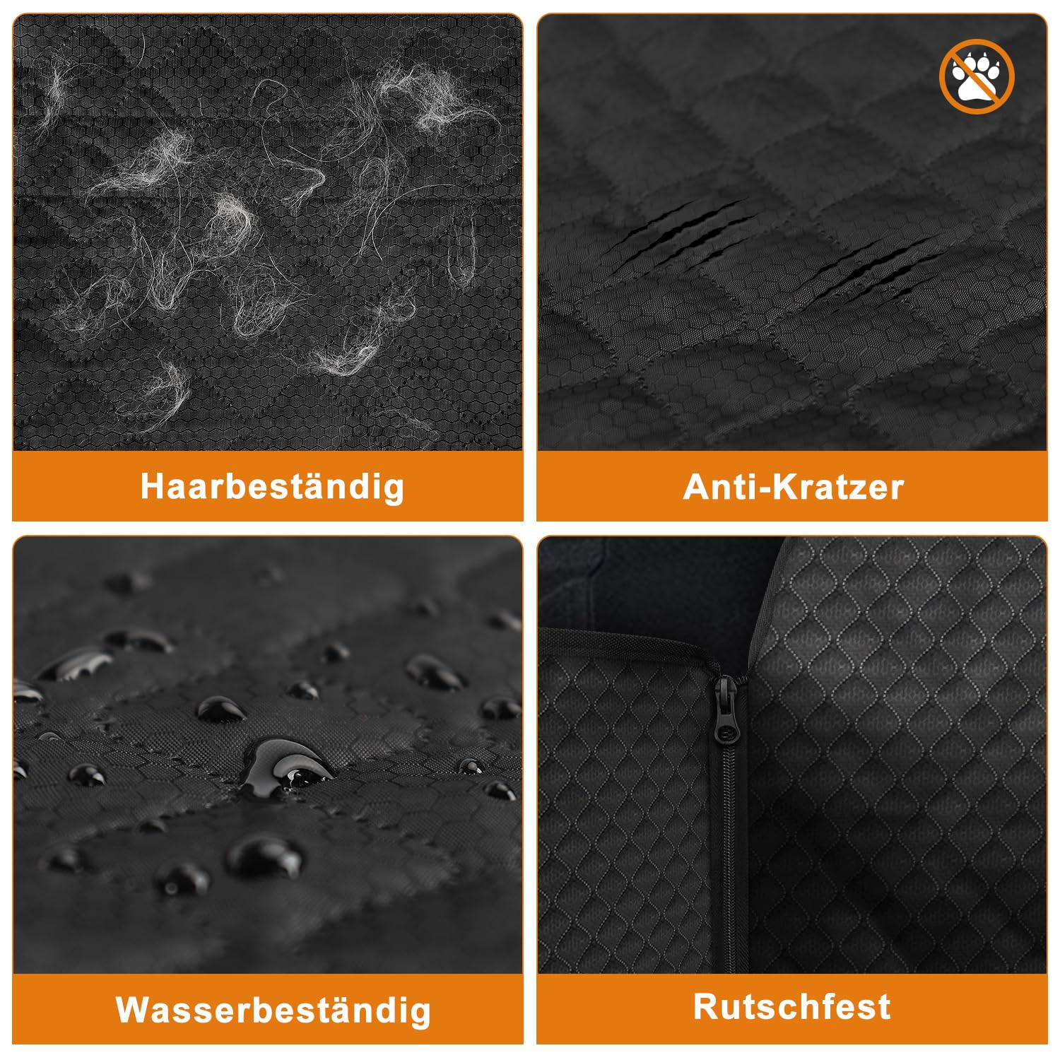 Alfheim Kofferraum Schutzmatte Hund mit Seitlichem Schutz - Antirutschmatte Wasserdicht und Verschleißfest - mit Tasche, Genähte Autohundematte - Universell für SUV und Familienwagen Geeignet