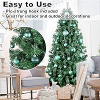 Vista 94 de Bolas de Navidad grandes de bronce de 3.2 pulgadas, adornos de decoración de árbol de Navidad, bolas colgantes inastillables para cumpleaños