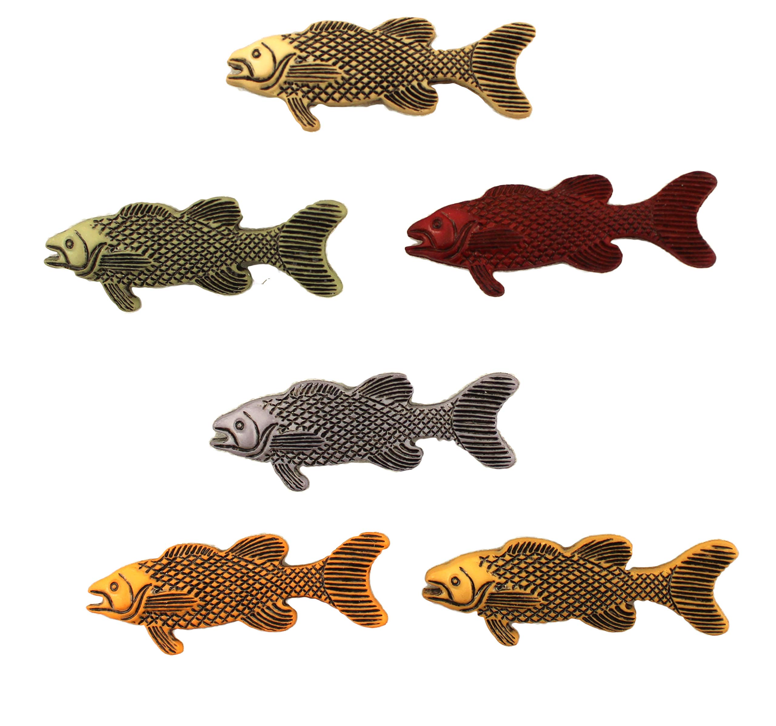 Buttons Galore Craft & Sewing Buttons - Go Fish- 3 Packs (18 Buttons)