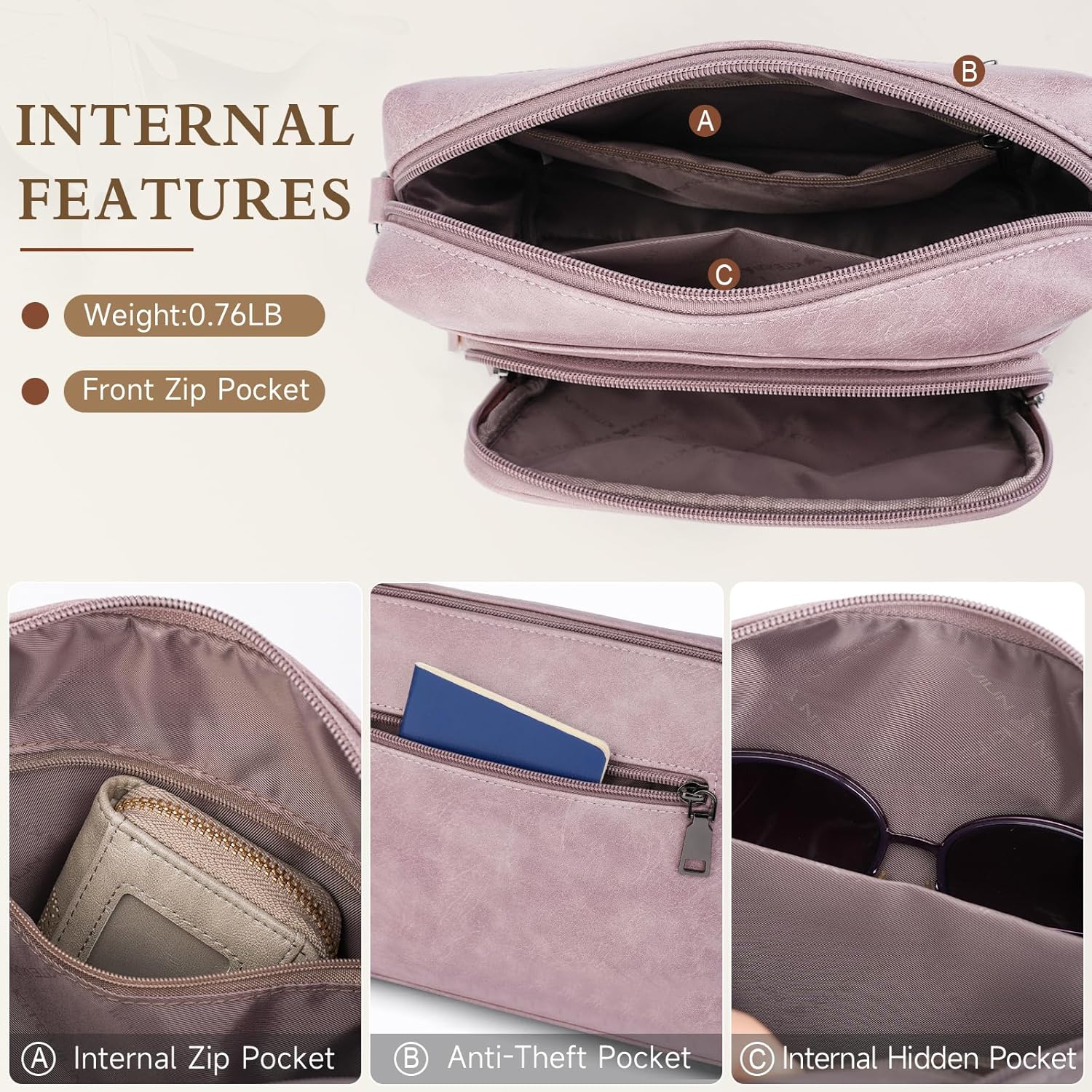 Vegan Leather Crossbody Bags for Women Butterfly Crossbody Purses Lightweight Women's Shoulder Handbag with Tassel - Image 5