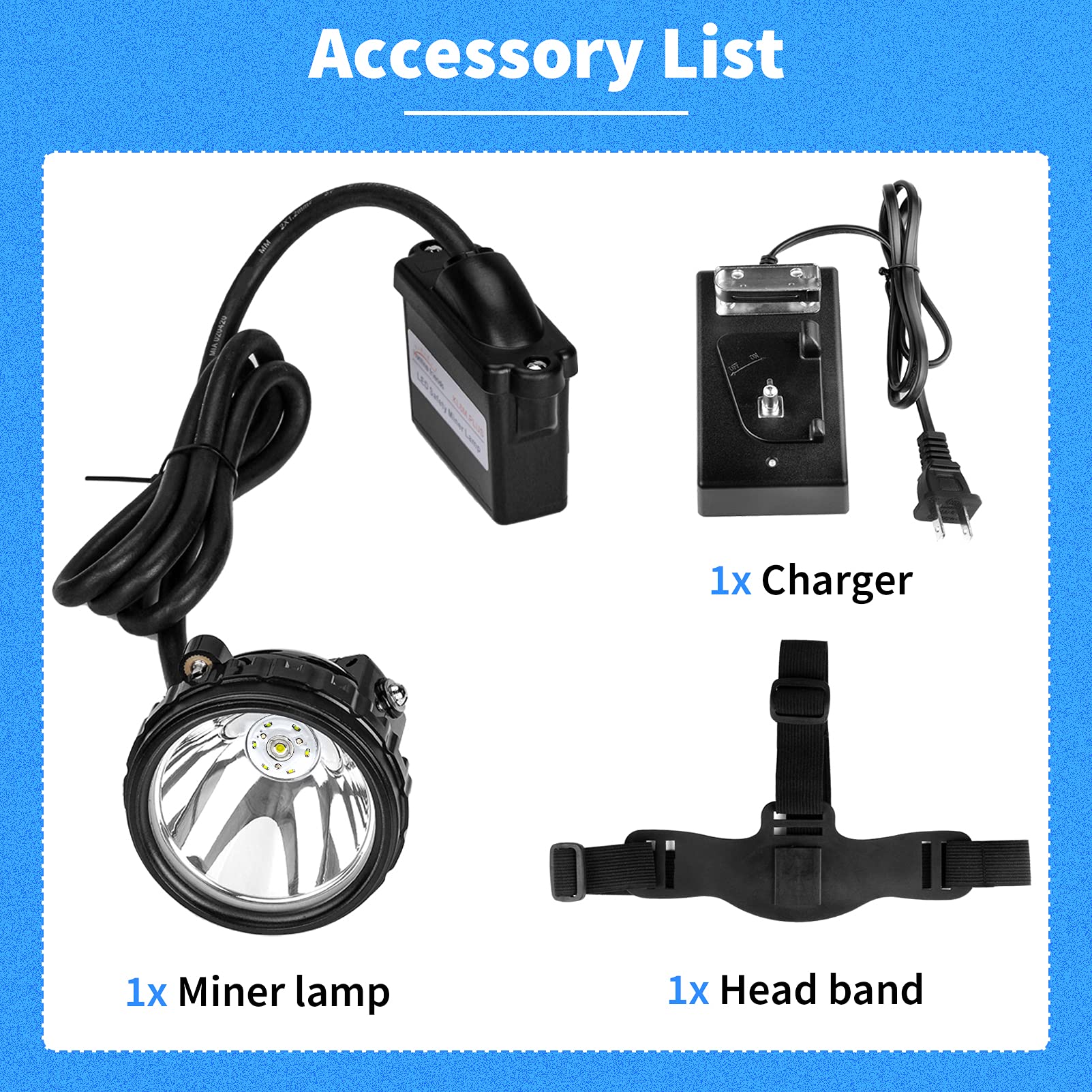 Lampada frontale professionale ricaricabile per miniere di sicurezza, 1+6 LED, super luminosa, a prova di esplosione, impermeabile, per minatori di carbone, caccia Coon, campeggio, escursionismo