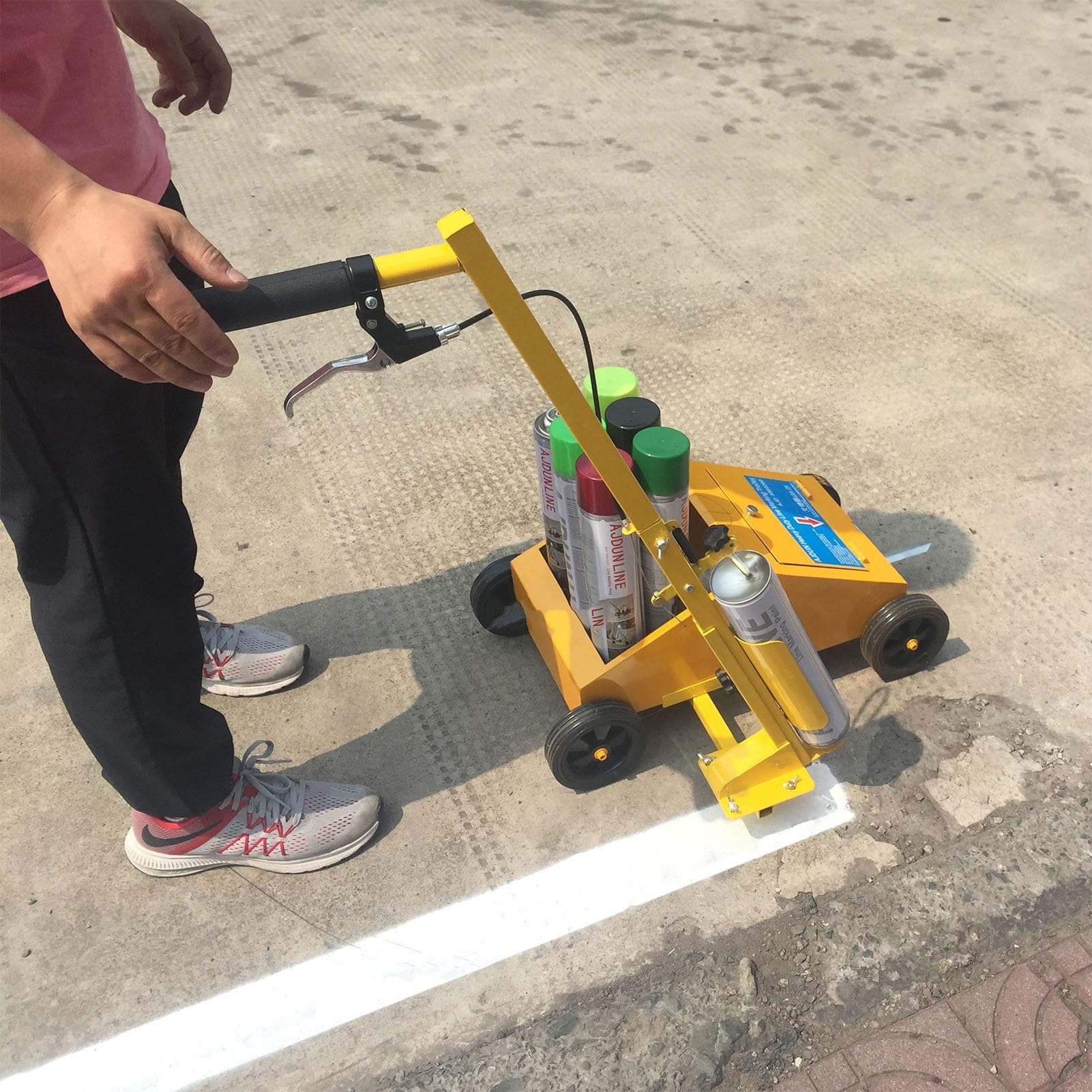 Marcatore di linea del pavimento,Macchina di marcatura della linea,Macchina di marcatura della linea di trasferimento della ruota,Strumenti di marcatura,per le scuole Sportive Superfici