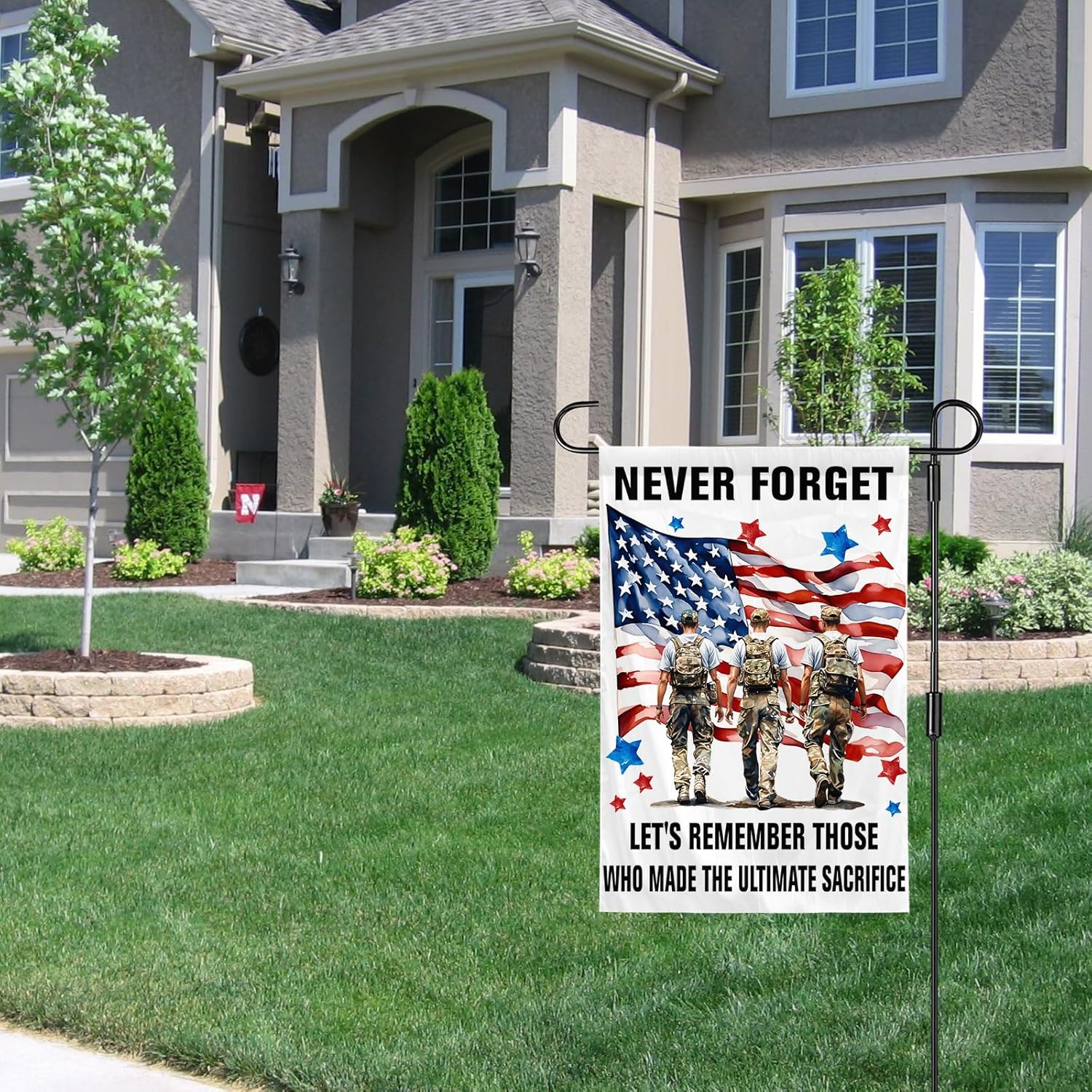 Never Forget 911 Garden Flags Veteran Day Commemoration Day Outdoor Garden Decorative 12 x 18inch - Image 4
