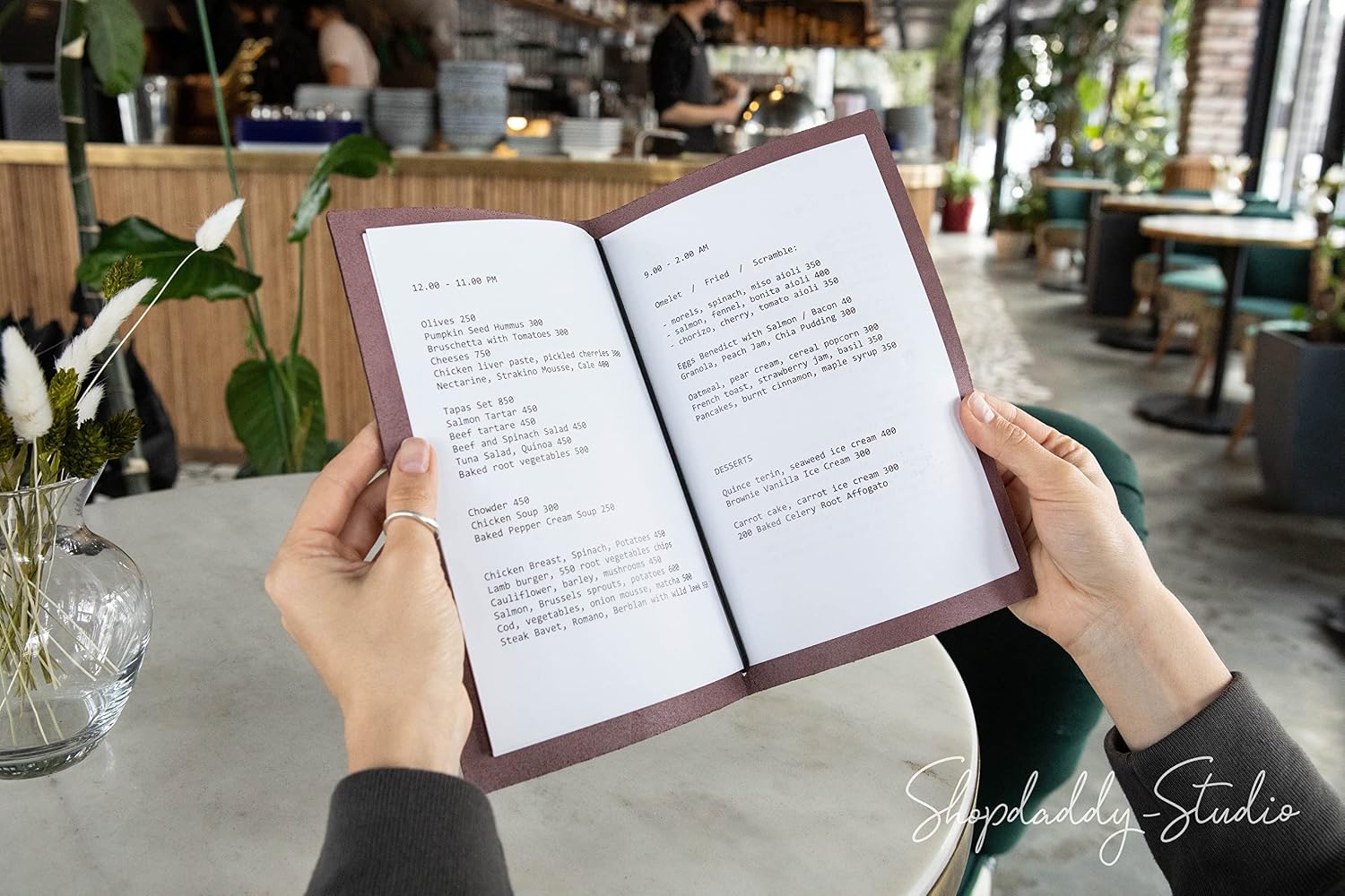Restaurant Genuine Leather Menu Covers-Menu Holder, Cafe Menu Folder Book for Bar, Double Fold Menu Cover, Custom Wine Hard Menu Covers, Menu Folio, Menu Sleeves, Drink Menu, Menu Bar, Menu Case