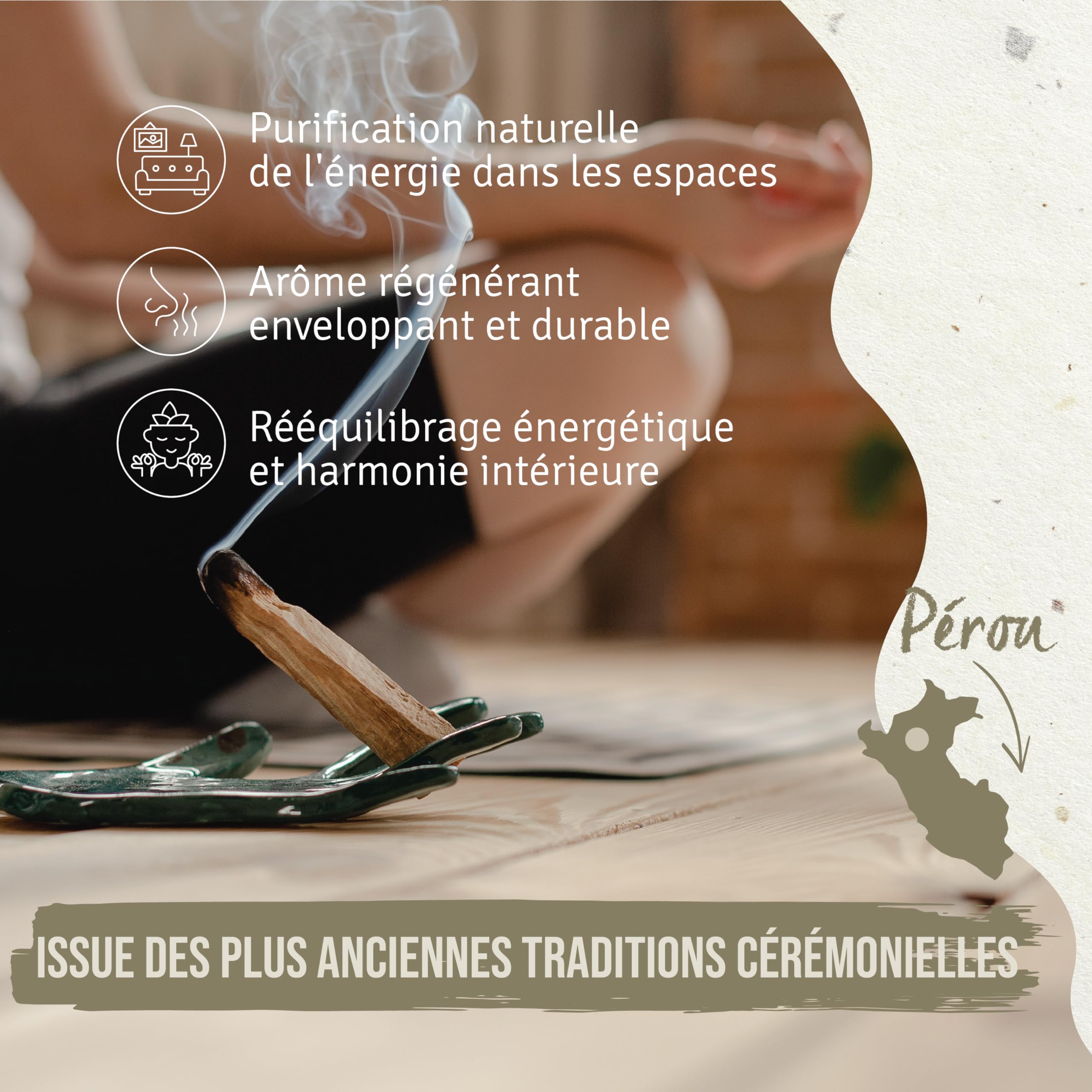 Bursera Graveolens Palo Santo Batons Ayabaca 8 Sztuk Encens Naturel Purification Maison Qualité Supérieure
