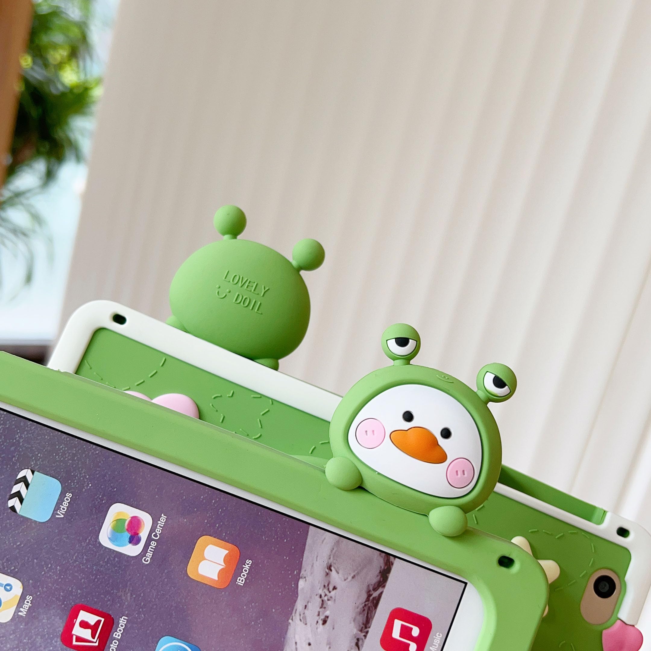 あき　カエルタブレットケース Amazon.co.jp: ソフトシリコン カエル ダックパターン タブレット