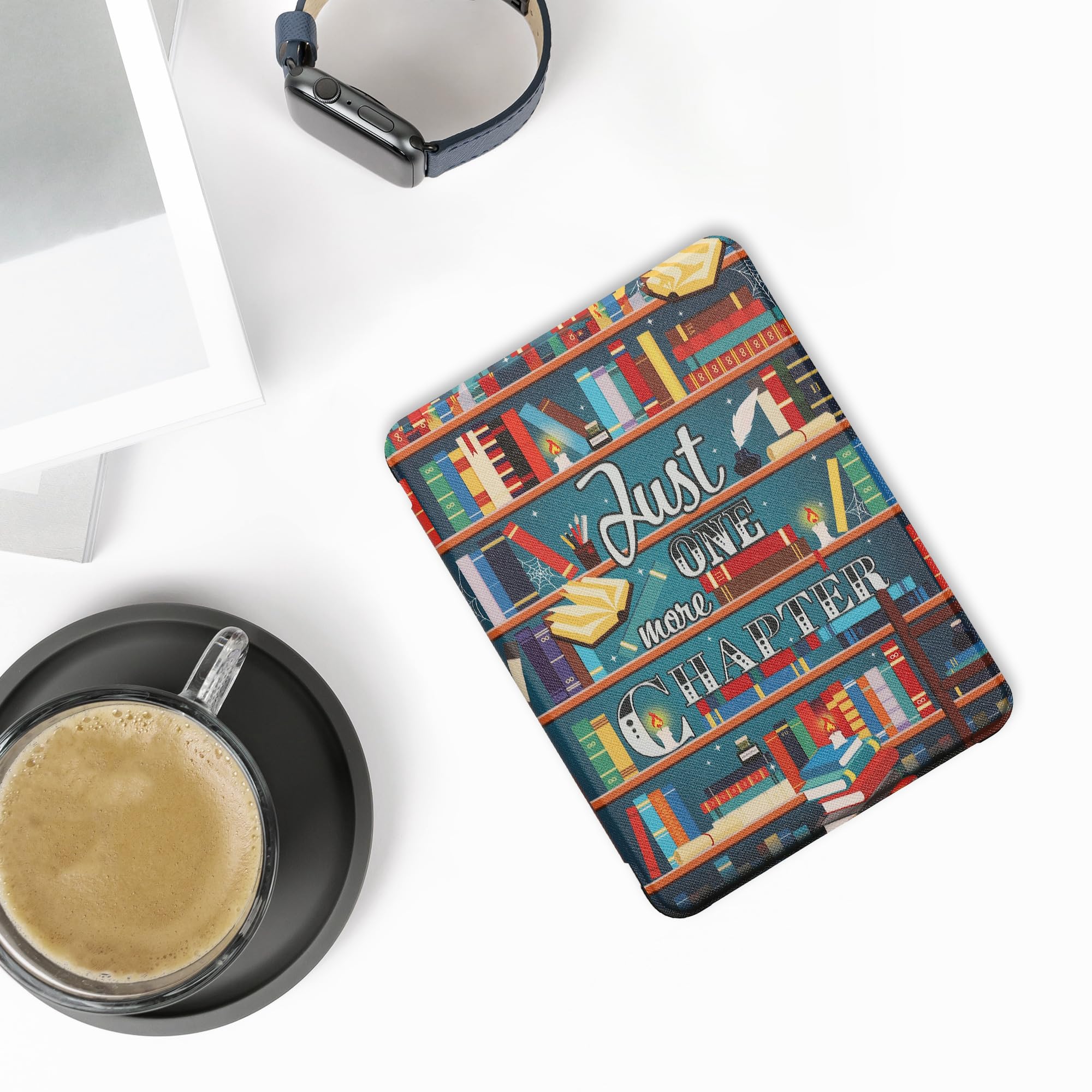 kwmobile Étui Compatible avec Amazon Kindle Paperwhite (2024)/Colorsoft Coque - Étui à Rabat magnétique Tablette eReader Similicuir - Multicolore