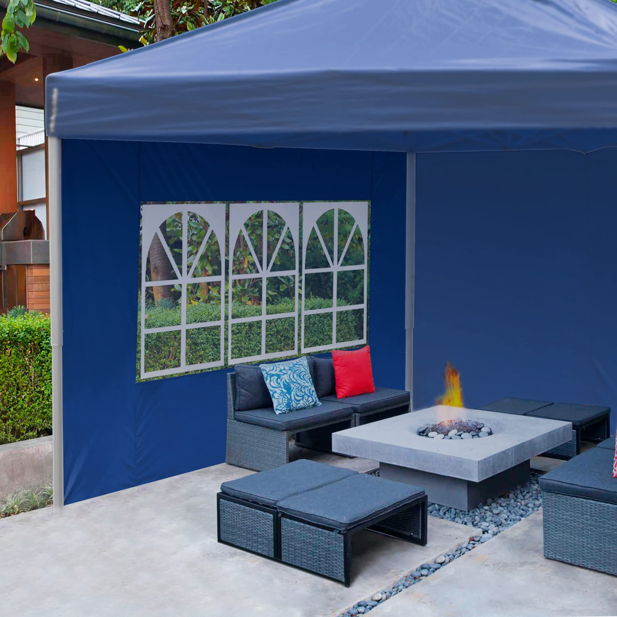 InstaHibit Privacy Sidewall Zipper Panel – UV30+ Fits 10x10ft Canopy, Yellow