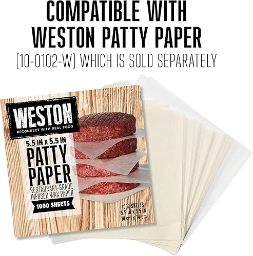 Vista 6 de Prensa para hamburguesas Weston, única y antiadherente, Sencillo, talla única , Gris