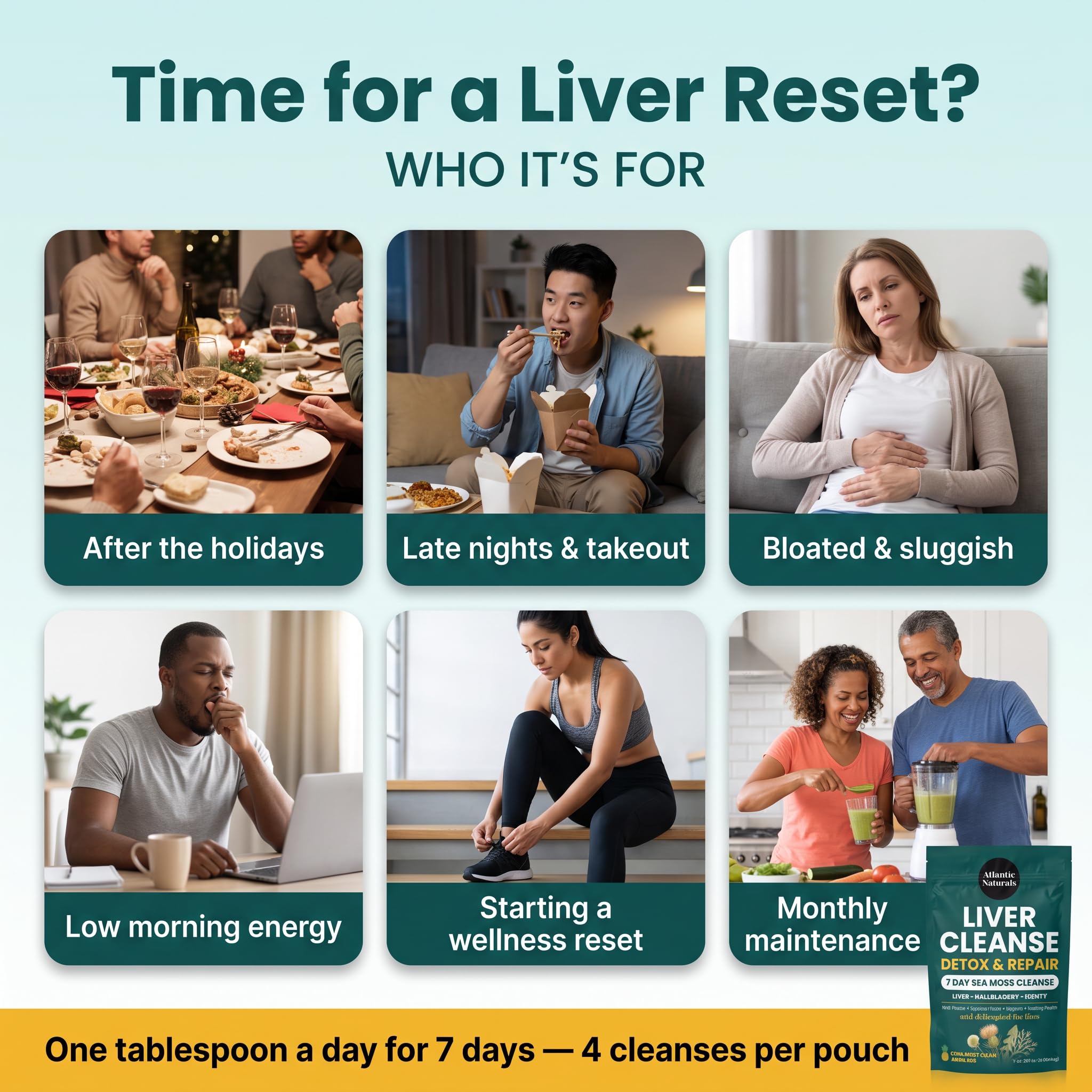 Liver Cleanse Detox & Repair Powder – 7 Day Sea Moss Cleanse Drink Mix for Liver Detox, Kidney Cleanse & Gallbladder – Milk Thistle, Dandelion, Chanca Piedra – Pineapple, 28 Servings — Amazon image 7