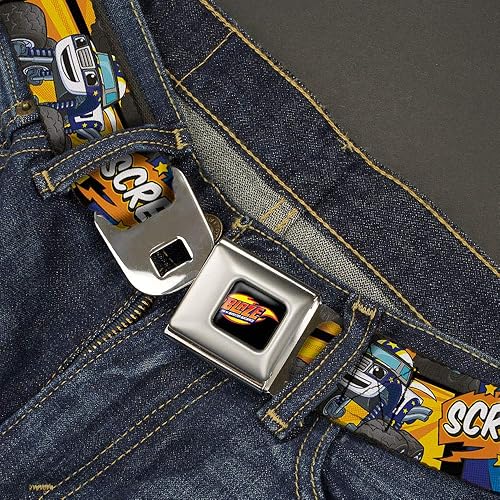 Miniatura 2 de Blaze and the Monster Machines Kids' Big Buckle-Down Seatbelt Belt Blaze 1.0" W, 20-36" L, Wide, Long