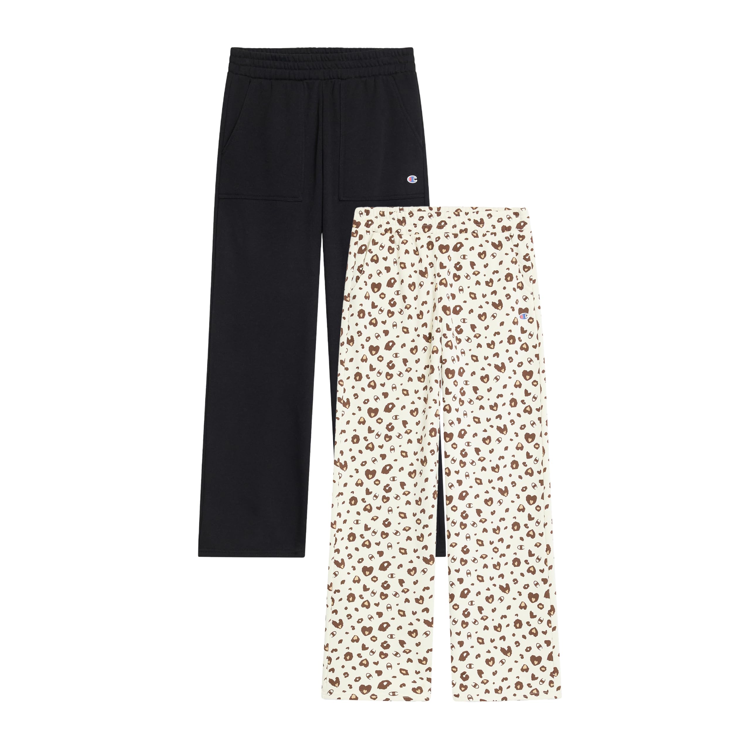 Girl's Regular Fit 2 Pack Wide Leg Fleece Sweatpants