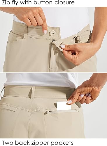 Miniatura 5 de Willit Pantalones cortos para mujer, 13 pulgadas, para golf, senderismo, largos, hasta la rodilla, de secado rápido, resistentes al agua, casual,