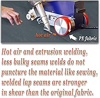 Vista 6 de Strong Camel Carport Replacement Canopy Cover 10' x 20' PE Fabric for Tent Car Garage Shelter Top Tarp Cover with Ball Bungees Grey