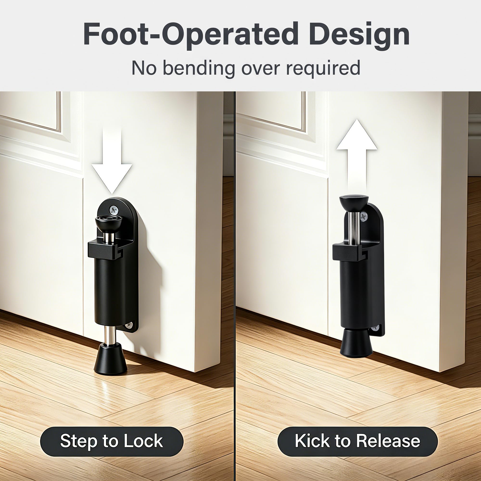 Elfhloo Door Stopper - Foot Operated Kickdown -5