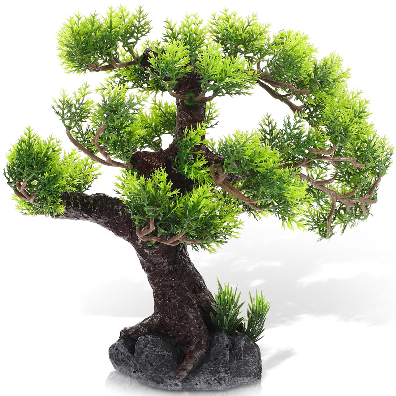 Healeved Albero paesaggistico Albero in resina per la decorazione Albero in resina Ornamento per acquari Decorazione per acquari Acquario Pianta in resina Falso Bonsai Albero Simulazione Albero Pianta