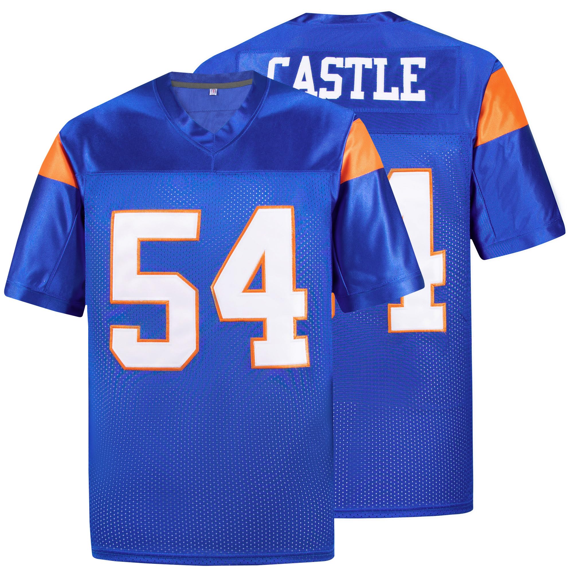 kioken Thad Castle Jersey, #54 Mountain State Football Jerseys for Men Blue White S-XXXL