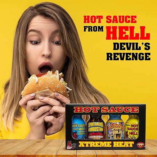 Miniatura 7 de Xtreme Heat - Juego de botellas de salsa picante gourmet, tamaño de viaje, paquete de 4, regalos de Navidad gourmet perfectos para el fanático de la