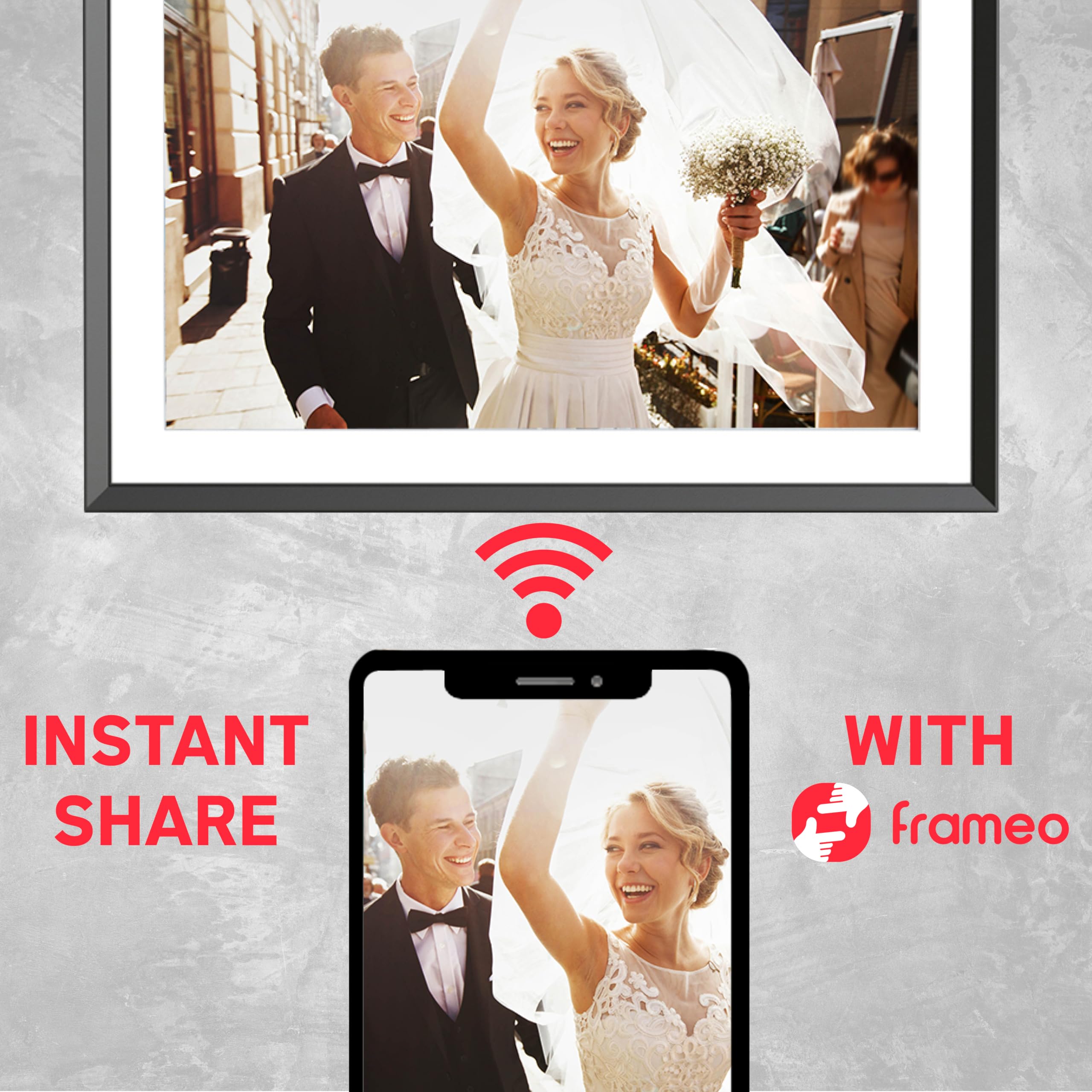 AGFAPHOTO, Realiview APF1000WIFI, Digital Photo Frame with Wi-Fi Connection, Frameo App, 10-inch HD Touchscreen, 32GB Memory - Image 2