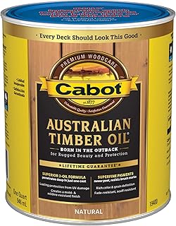 Cabot 140.0019400.005 Australian Timber Oil Water Reducible Stain, Natural