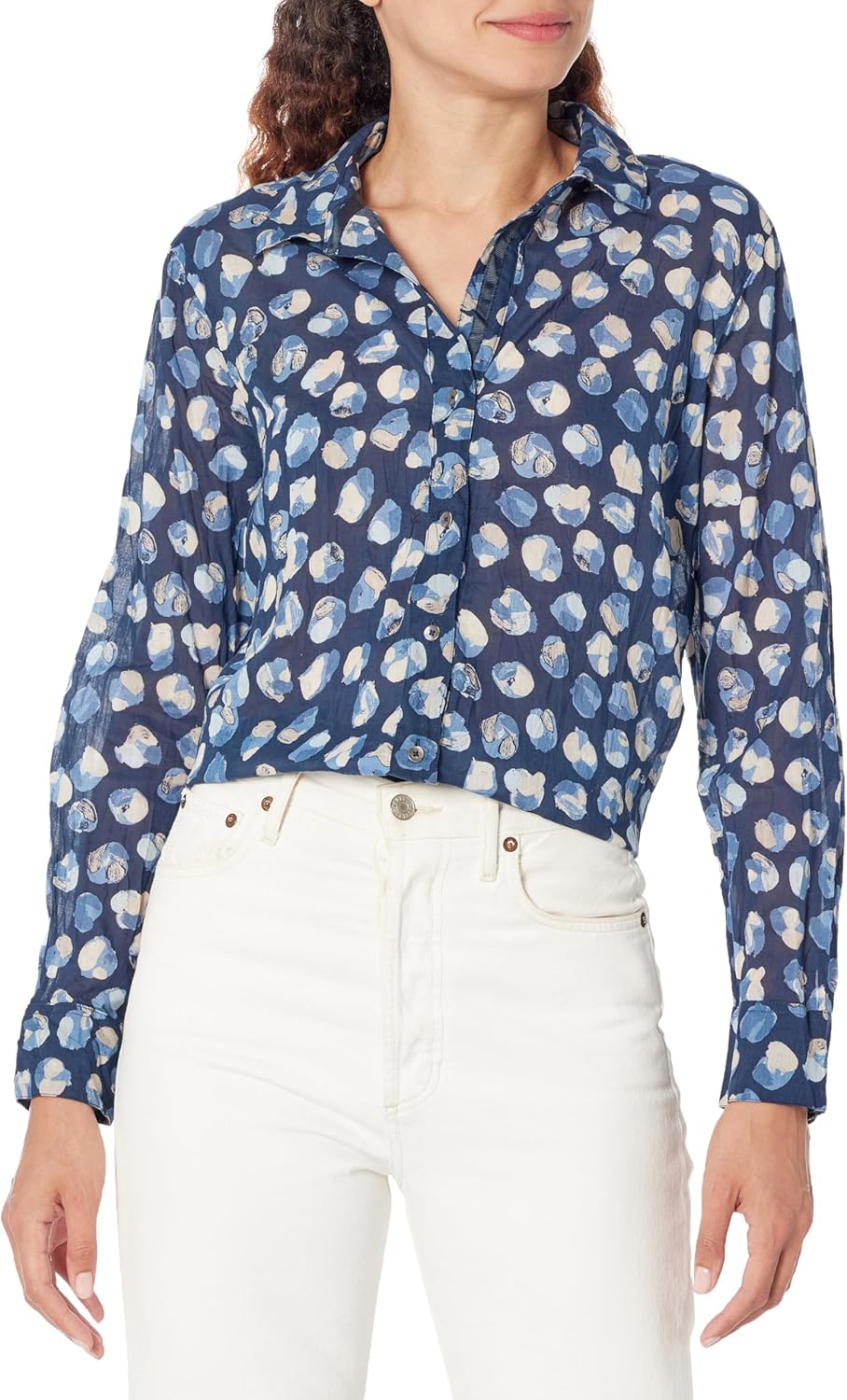 NIC+ZOE Women's Many Moons Crinkle Shirt