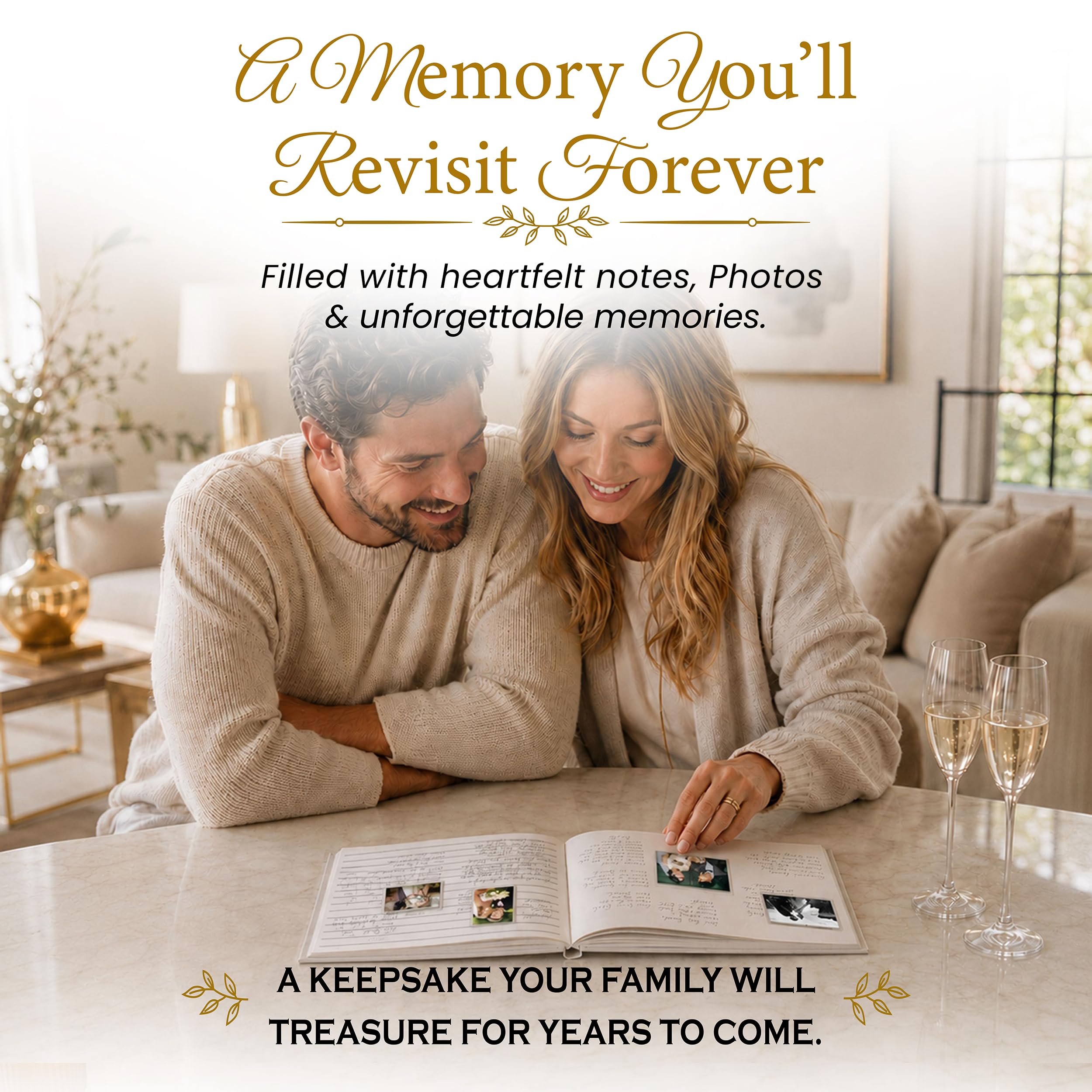 Gästebuch für Hochzeitsempfang, Babyparty, Geburtstagsfeier, Hochzeitsbücher für Gäste zum Anmelden, leere Seiten für Polaroid-Fotos, perfektes Andenken für besondere Anlässe, Weiß