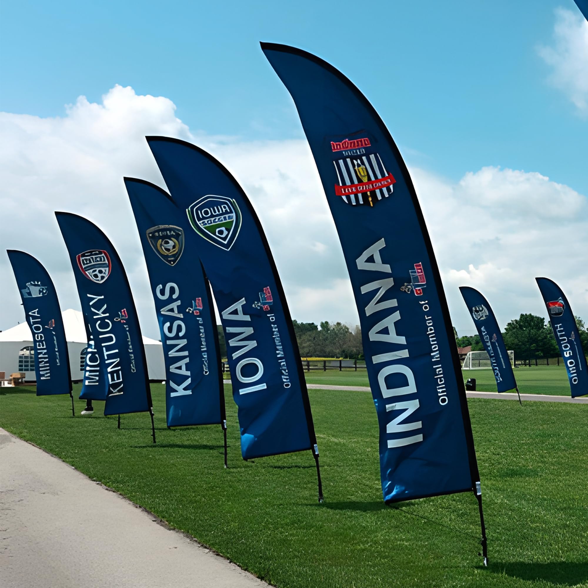 Asta Per Bandiera Con Piume - Altezza 5m, In Alluminio E Fibra Di Vetro, Per Esterno - Foto 6