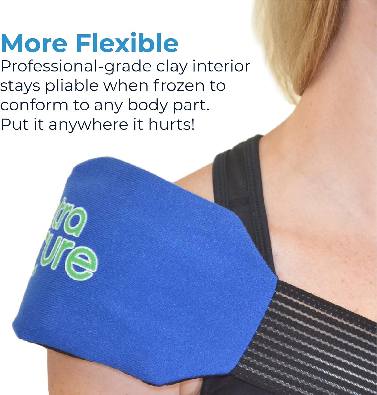 NatraCure Universal Cold Pack Ice Wrap – 2 Ice Packs w/ 1 Pouch - (5" x 10" Pouch with 24" Nylon Belt Strap & 2 Cold Packs)