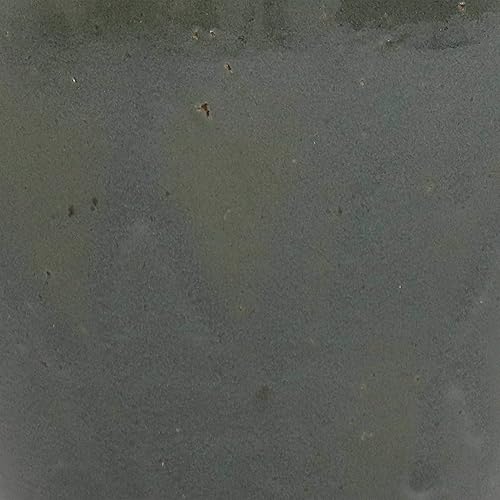 Miniatura 6 de Sunnydaze Maceta grande de cerámica de 15 pulgadas, maceta redonda de cerámica esmaltada para exteriores con drenaje, color gris, estudio