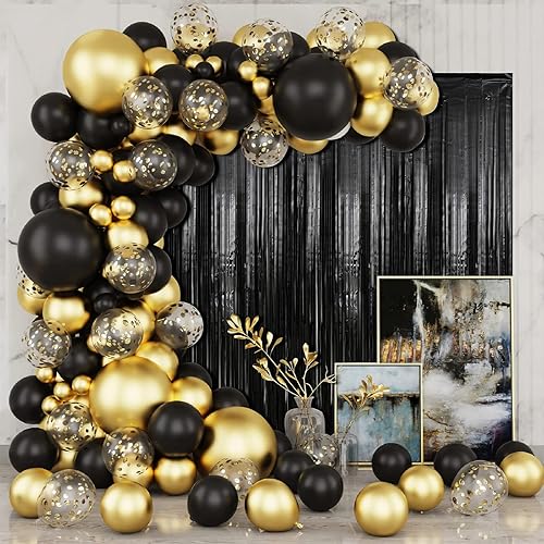 Miniatura 4 de Crosize Paquete de 3 cortinas de fondo de flecos de aluminio de 3.3 x 9.9 pies, cortinas de fondo de serpentina, decoraciones de fiesta de