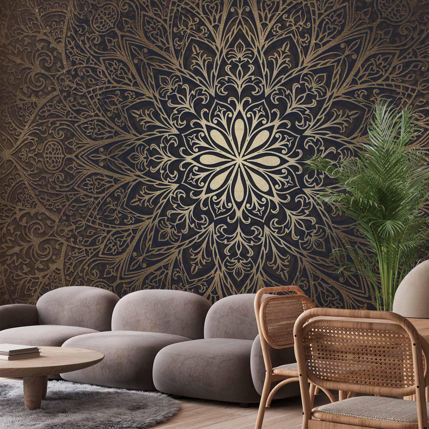 artgeist Wall Mural Mandala 193x110 in - XXL Peel and Stick Self-Adhesive Foil Wall Mural Removable Sticker Premium Print Picture Image Design Home Decor f-A-0491-x-b