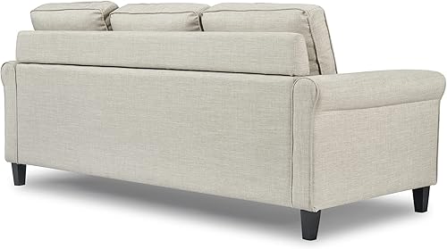 Miniatura 62 de Serta Harmon Sofá seccional reversible sala de estar, moderno sofá de tela de 3 asientos en forma de L. Gris-oscuro,Azul,Crema