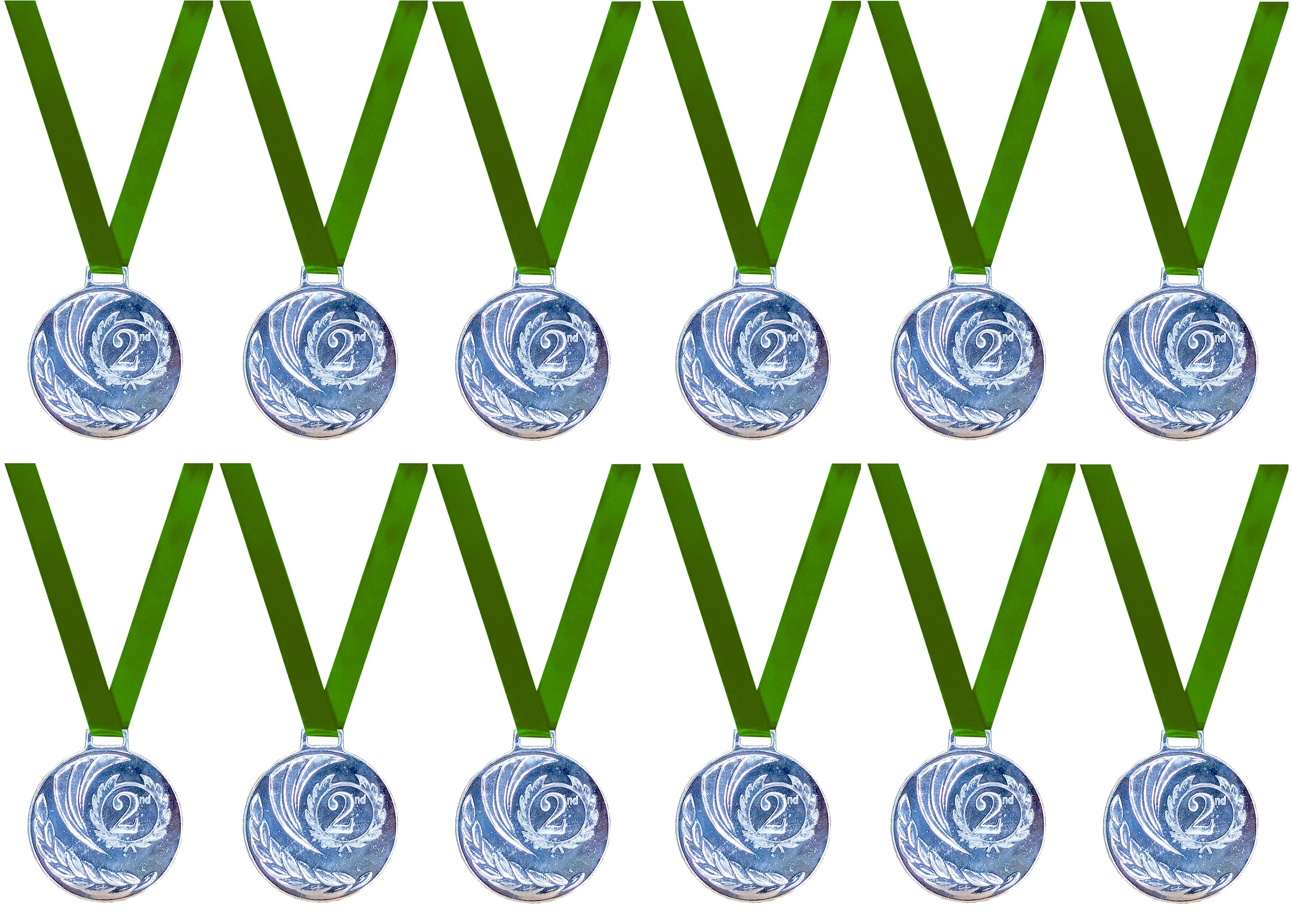 BE WIN Medals for Any Event/Functions Medals/School COMPETETION Medals/Throw Ball Medals/Sports COMPETETION Medals/Cricket Medals/Volley Ball Medals (Silver, 12 PCS Medals & TAG)-picture-16