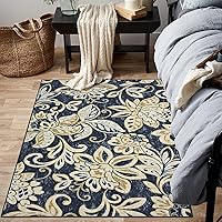 Vista 117 de Vintage Bohemian Entry Rug, 2x3 Small Entryway Rug Boho Kitchen Rugs Non-Slip Washable Indoor Door Mat, Distressed Floral Soft Accent Throw Rugs for