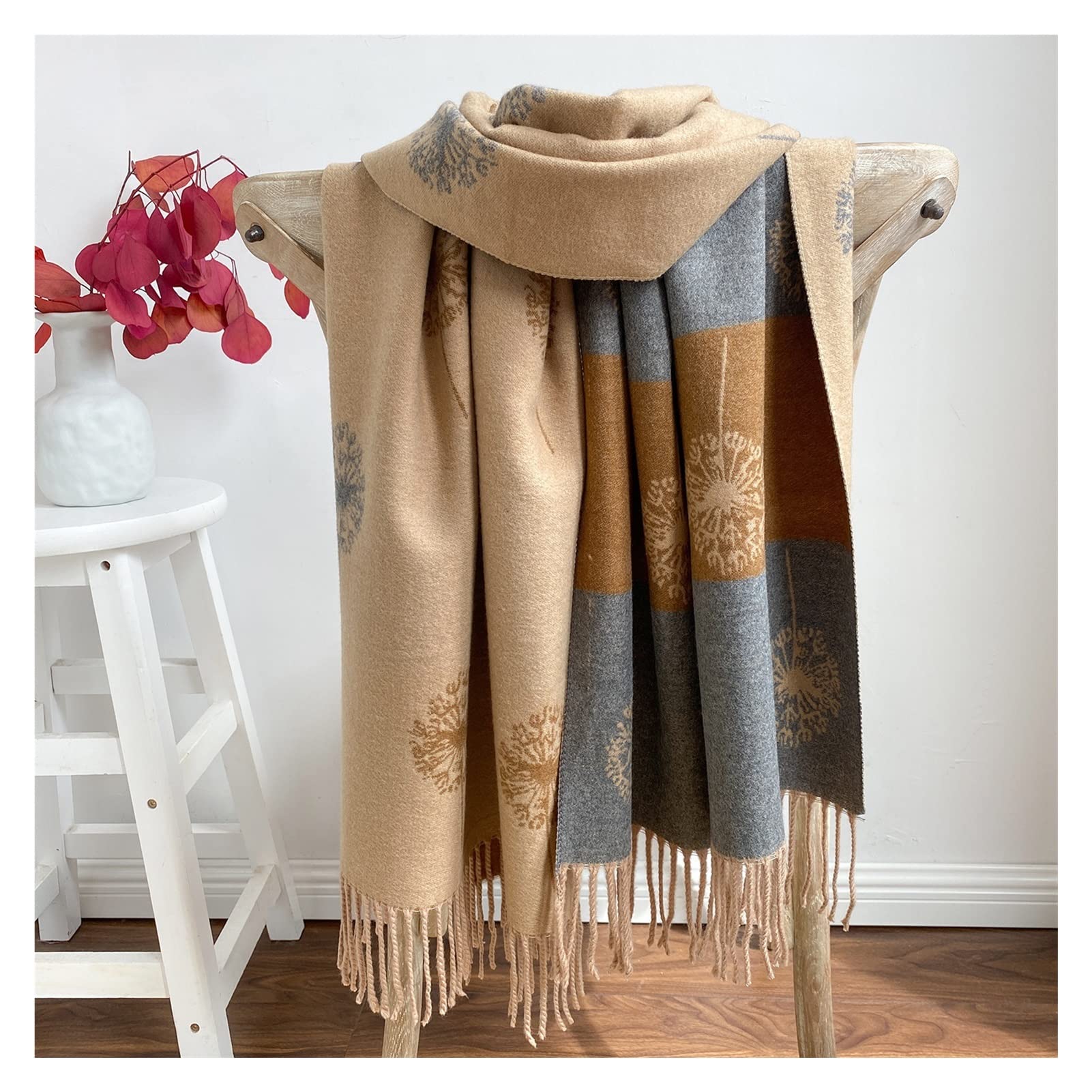 Foulard Donna Luxury Cashmere Sciarpa Inverno Donne Pashmina Scialli Coperta Calda Involucri Involtini Femmina Foulard Bandana Spessa Sciarpe Morbide Hijab Sciarpa Unisex